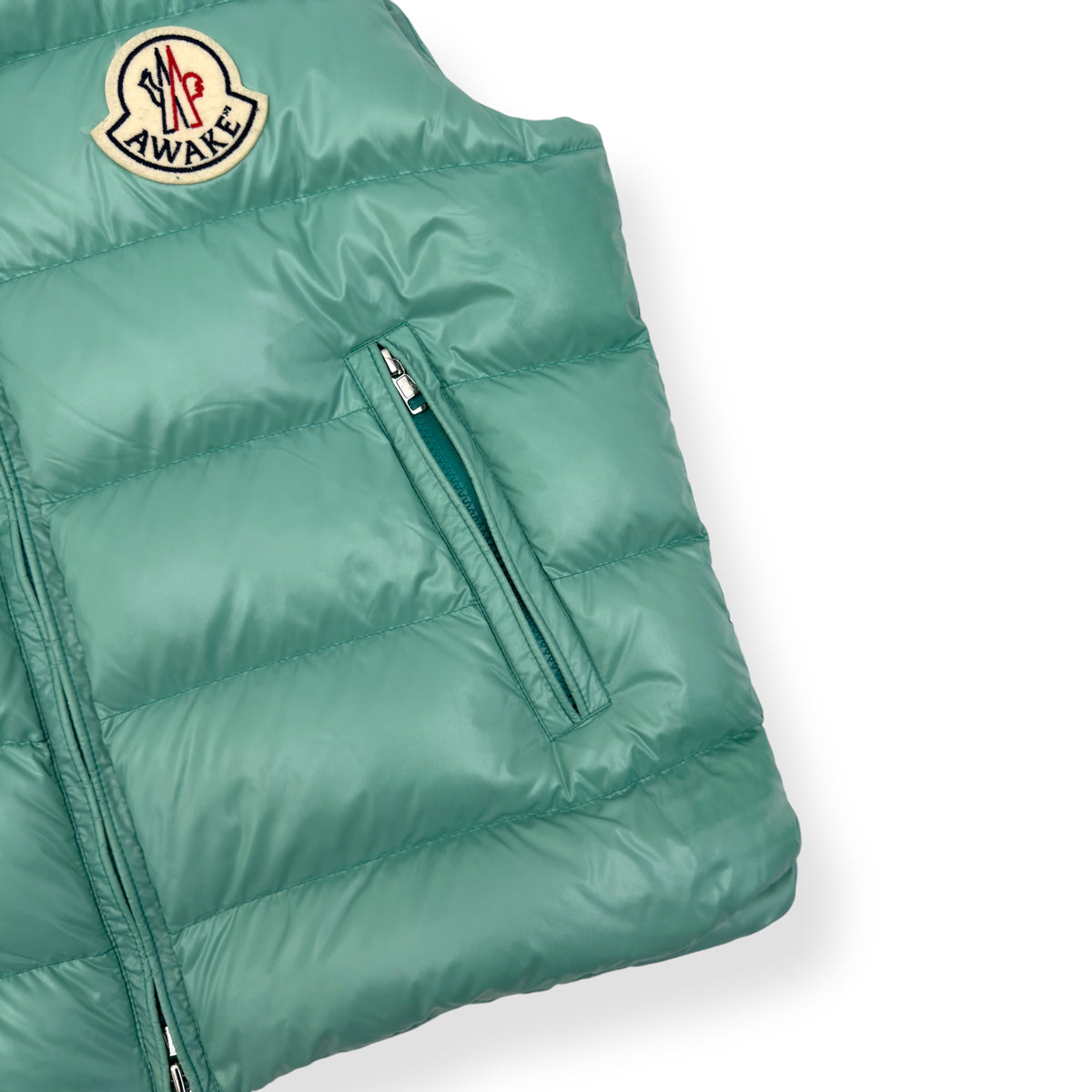 MONCLER X AWAKE DOWN PADDED VEST MINT GREEN 2 / S