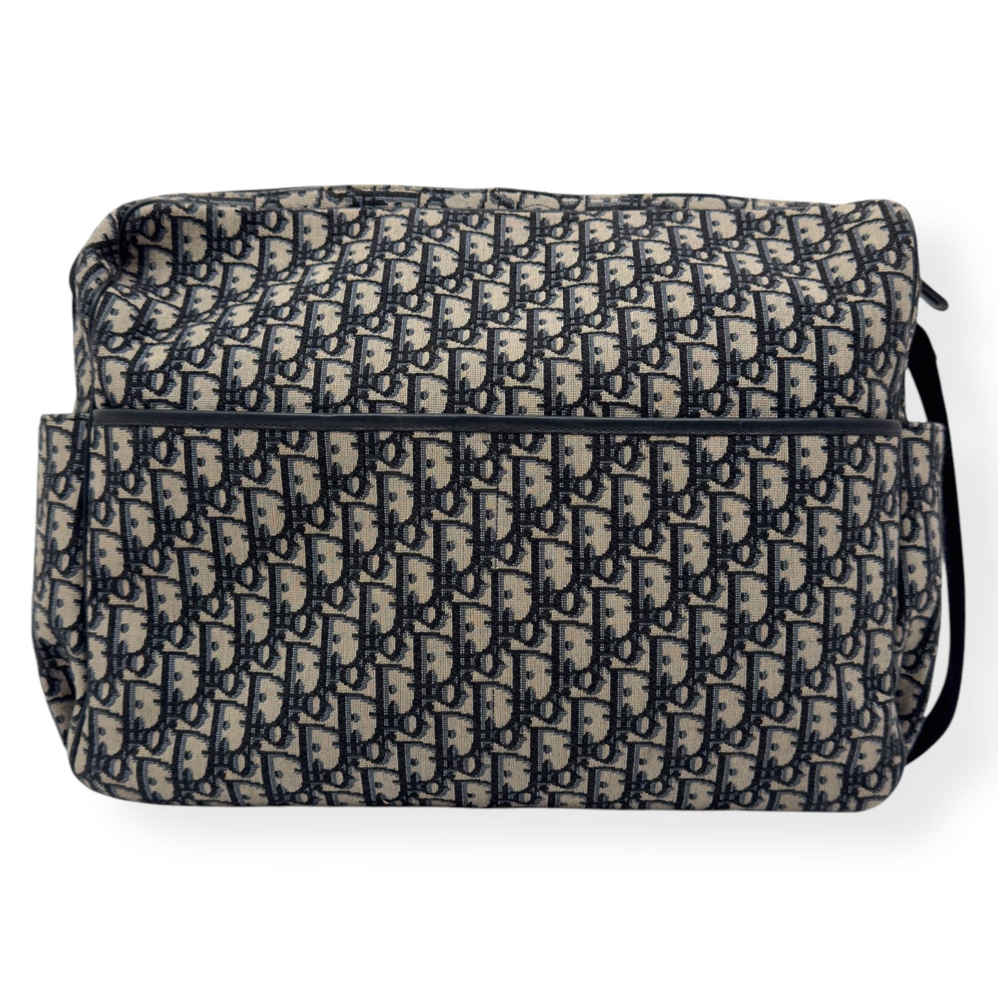 CHRISTIAN DIOR OBLIQUE JACQUARD CHANGING BAG BLACK / BEIGE L