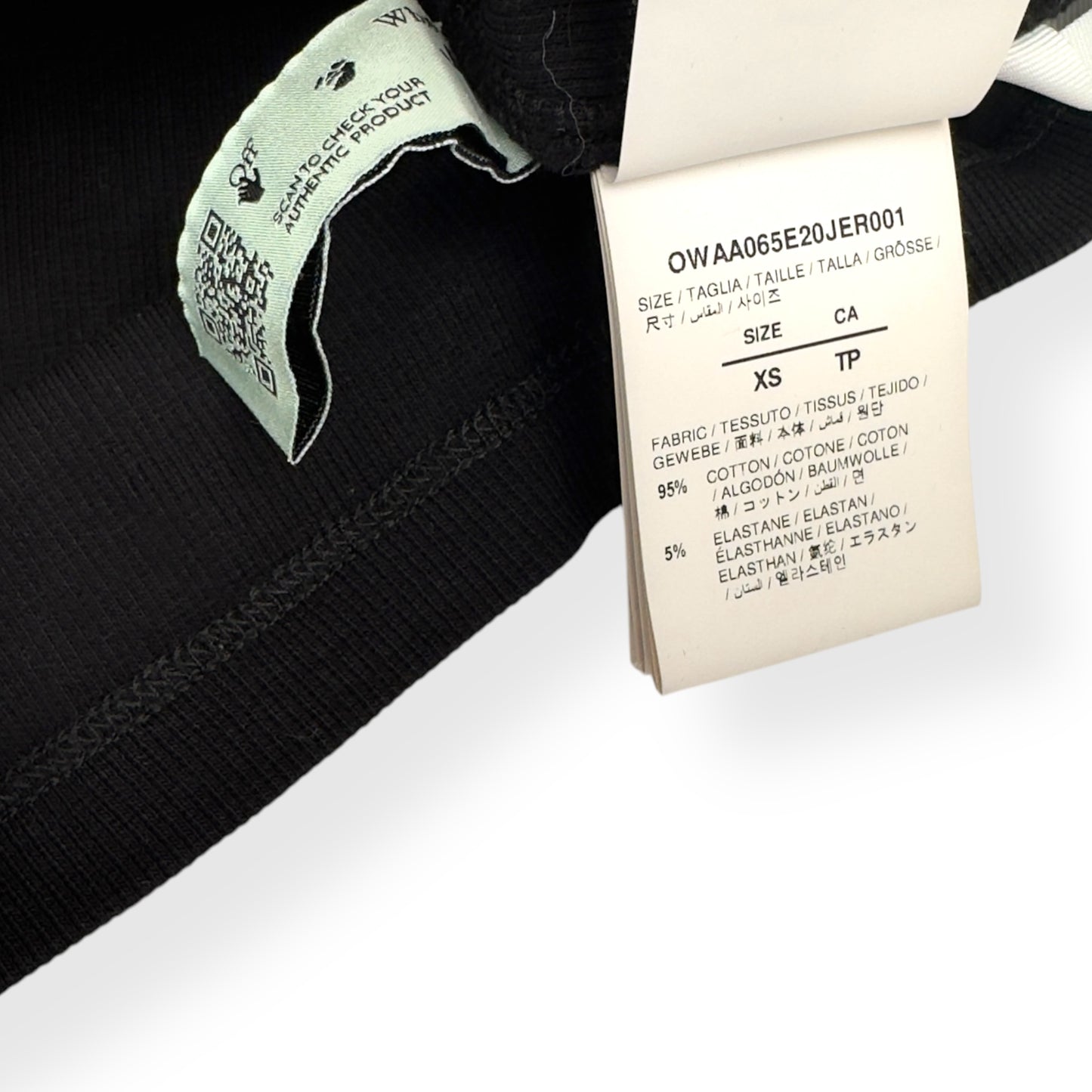 OFF-WHITE LOGO PRINT STRETCH-COTTON T-SHIRT BLACK XS