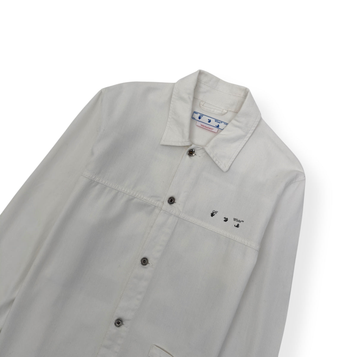OFF-WHITE CARAVAGGIO ARROW DENIM SHIRT WHITE / BLACK M