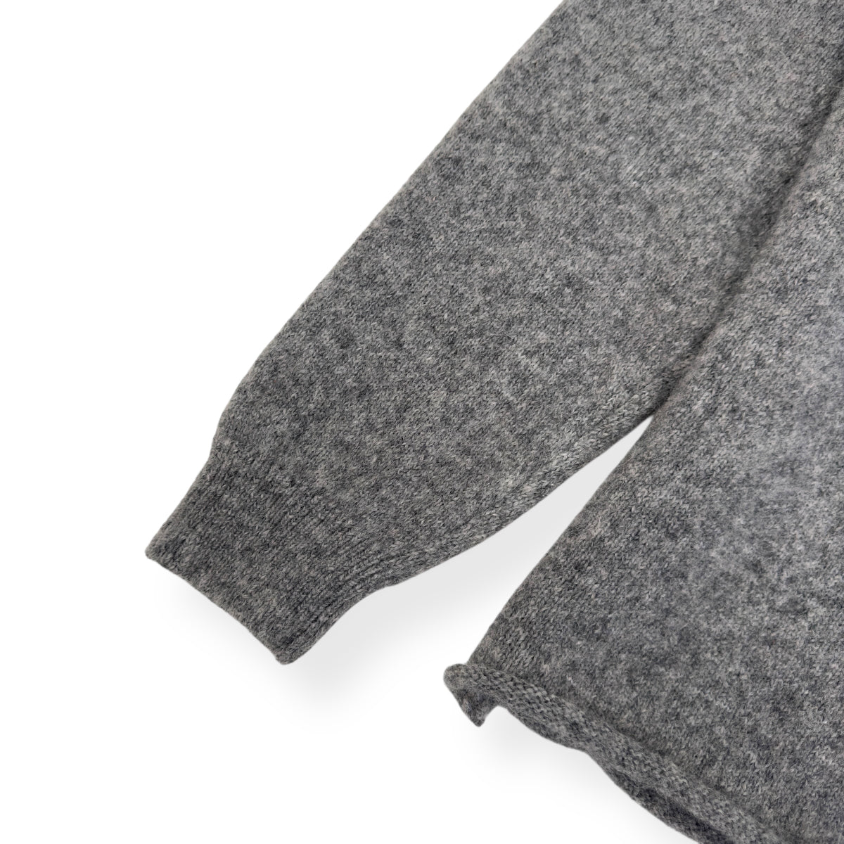 JACQUEMUS LE PULL WOOL-BLEND SWEATER GREY / WHITE L