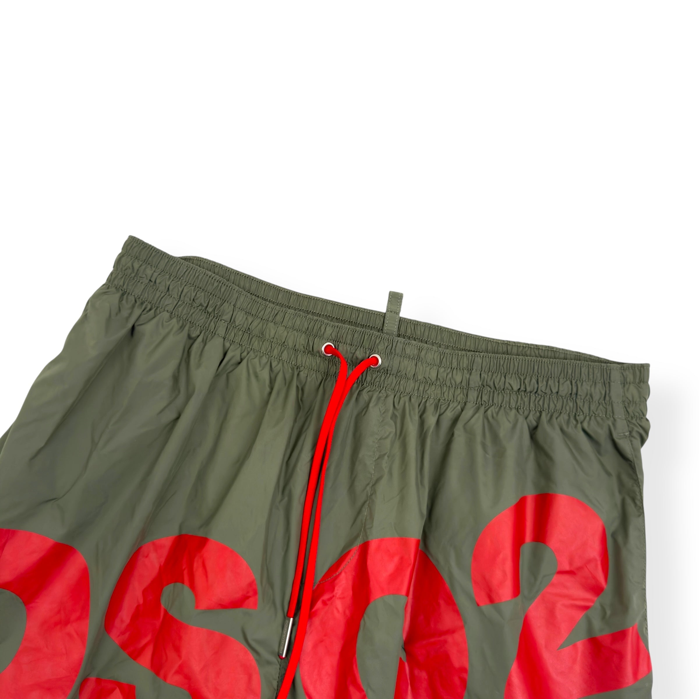 DSQUARED2 DSQ2 SWIM SHORTS GREEN / RED 50 / L