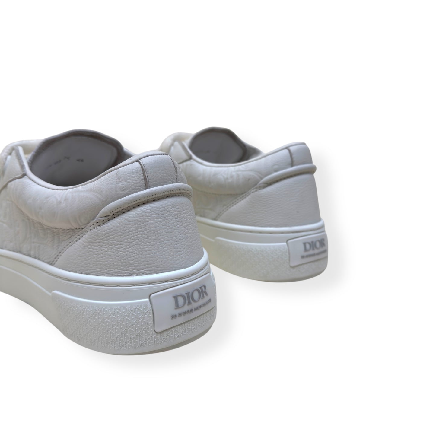 DIOR B33 OBLIQUE LEATHER SPIN SNEAKER WHITE 45 / UK11