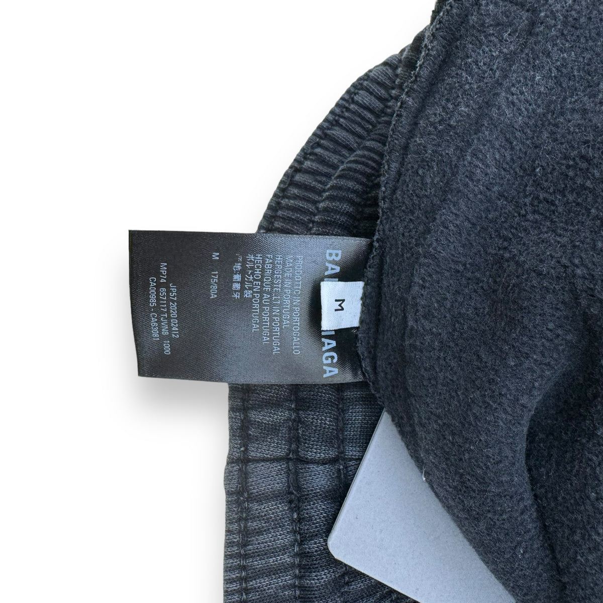 BALENCIAGA CROPPED WIDE-LEG SWEATPANTS WASHED GREY M