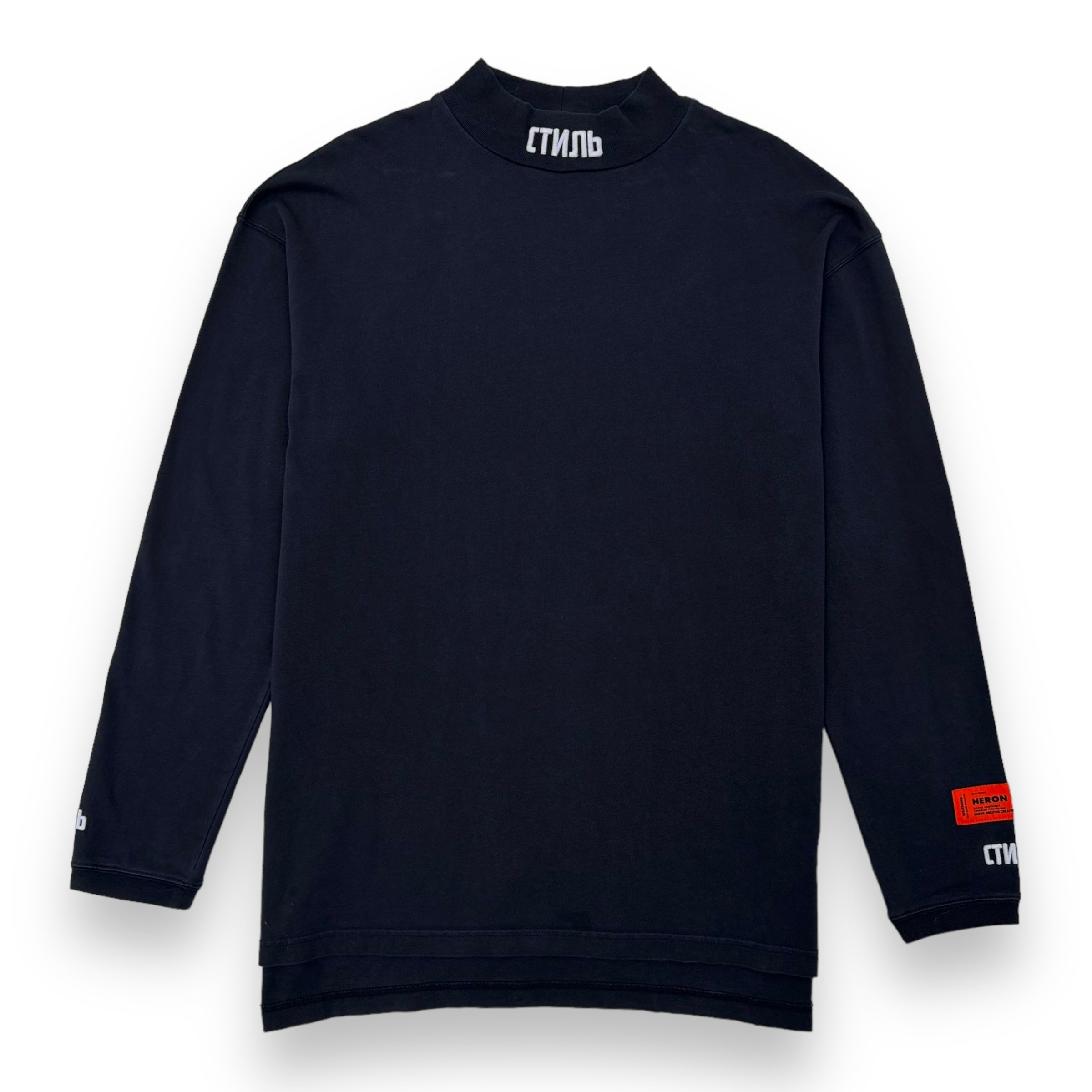 HERON PRESTON LONG SLEEVE T-SHIRT BLACK M
