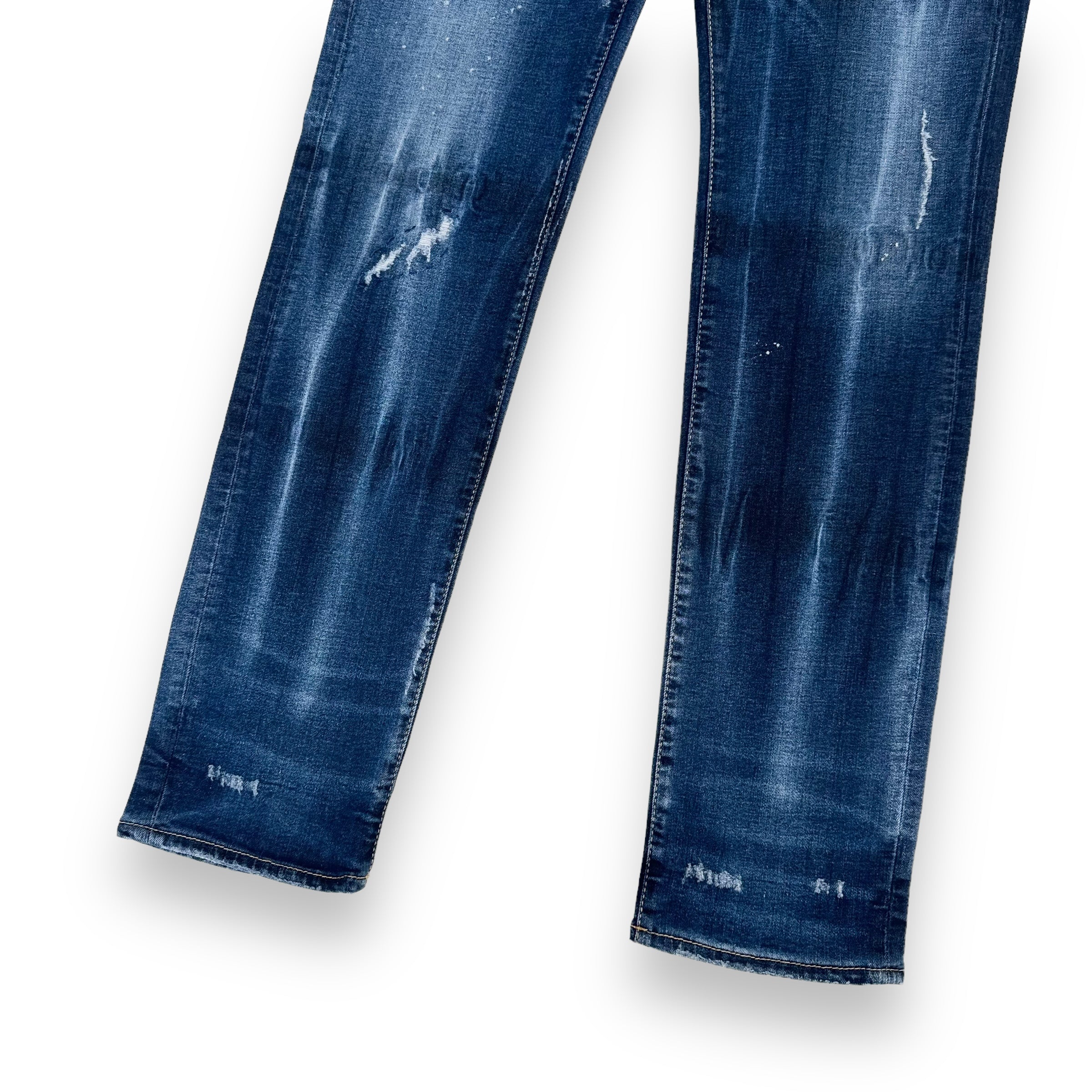 DSQUARED2 DISTRESSED DENIM JEANS NAVY BLUE XL