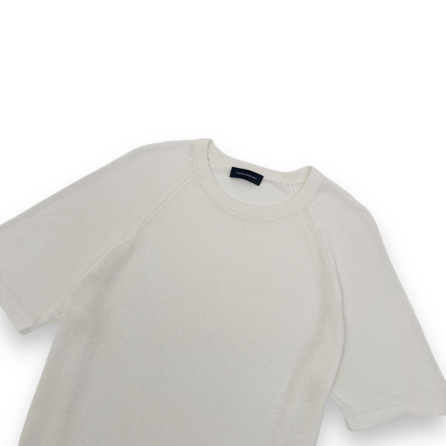 THOM SWEENEY LINEN / COTTON BLEND T-SHIRT WHITE M
