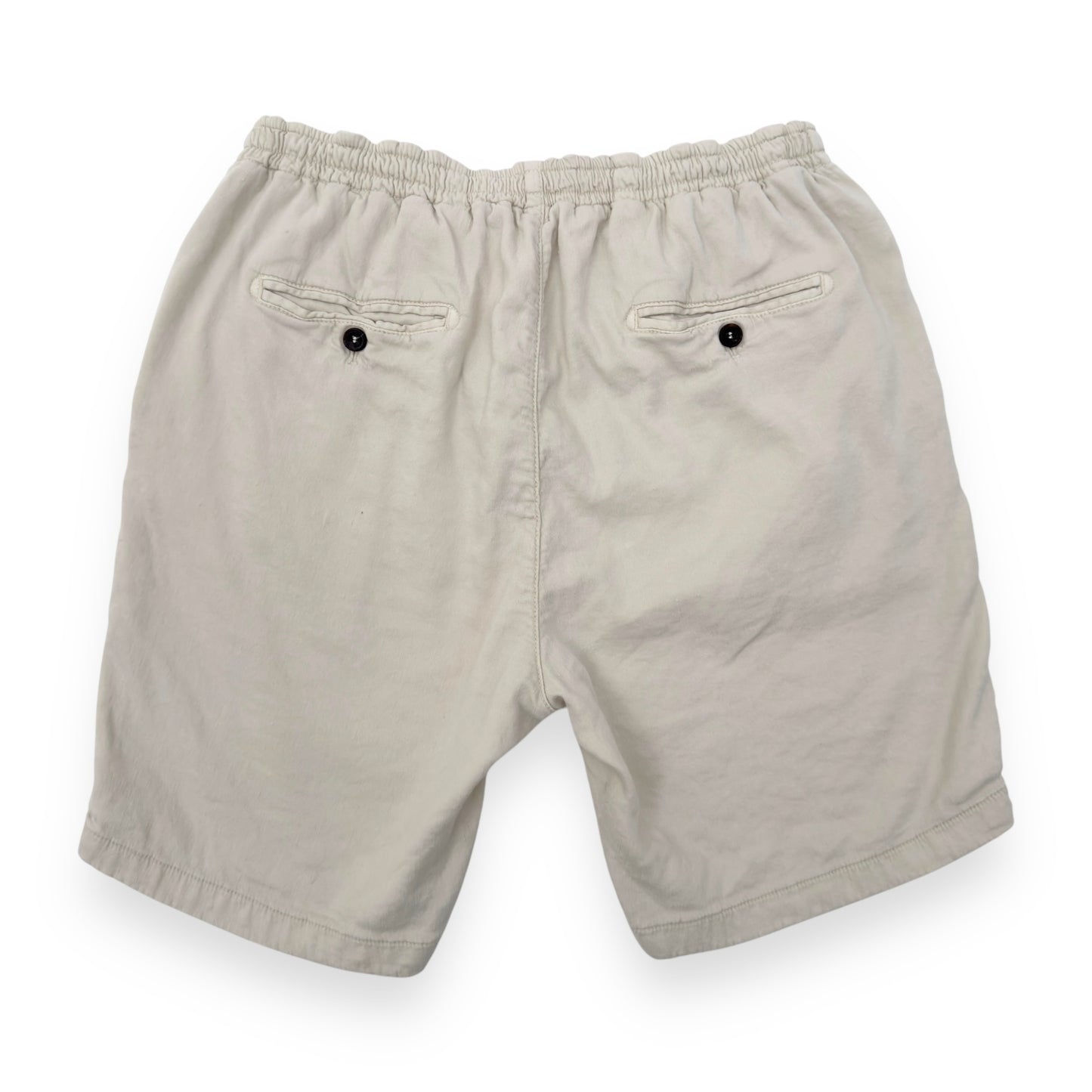THOM SWEENEY LINEN JERSEY PLEATED SHORTS IVORY W32”
