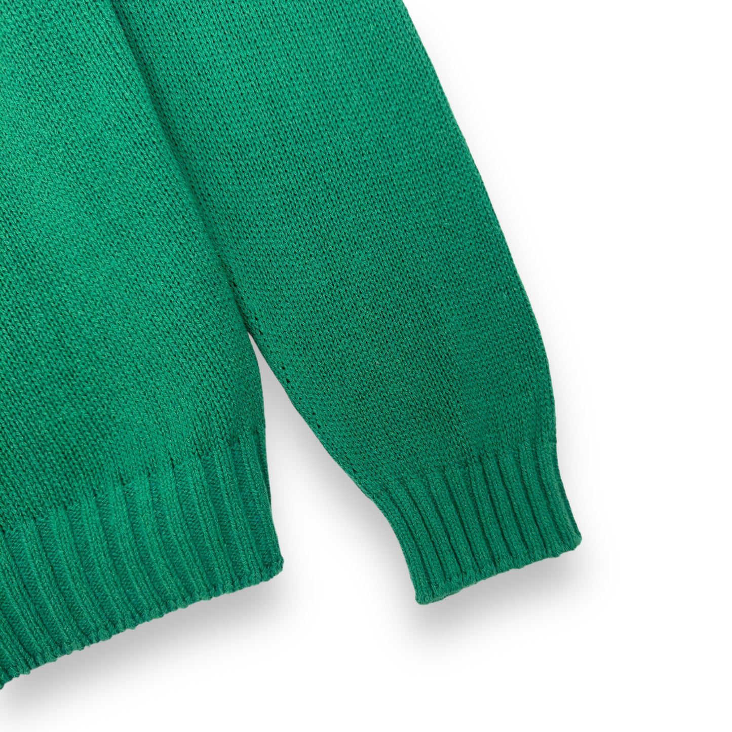 THOM SWEENEY SS24 WIDE GAUGE CREW NECK BOURETTE SILK SWEATER GREEN L