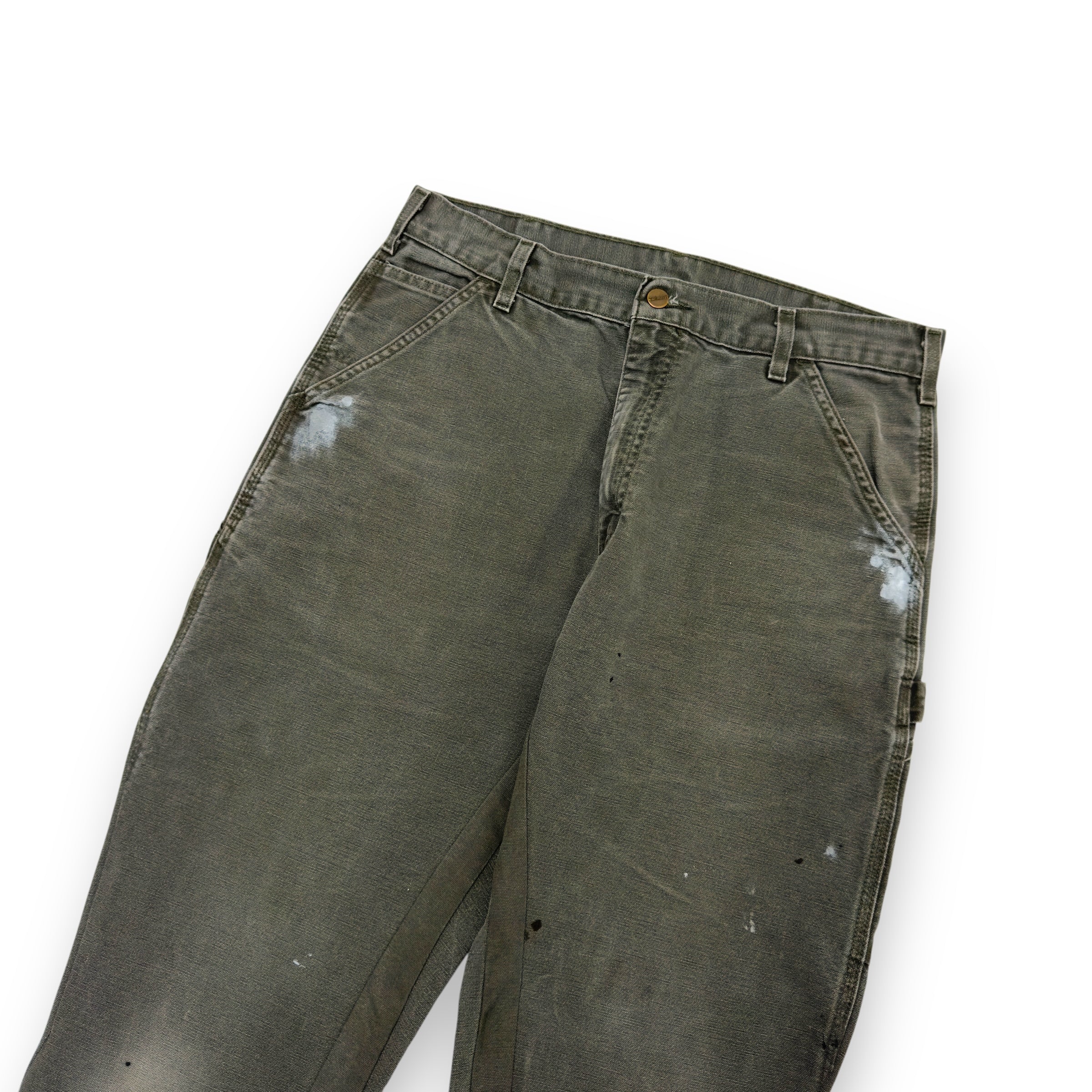 JEANIUS BAR ATELIER PAINT SPLATTER DENIM JEANS GREEN W34”