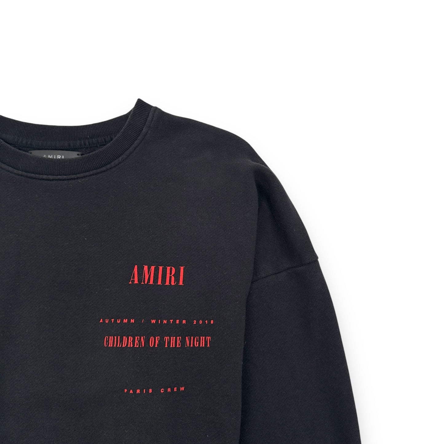 AMIRI CHILDREN OF THE NIGHT SWEATSHIRT BLACK / RED S