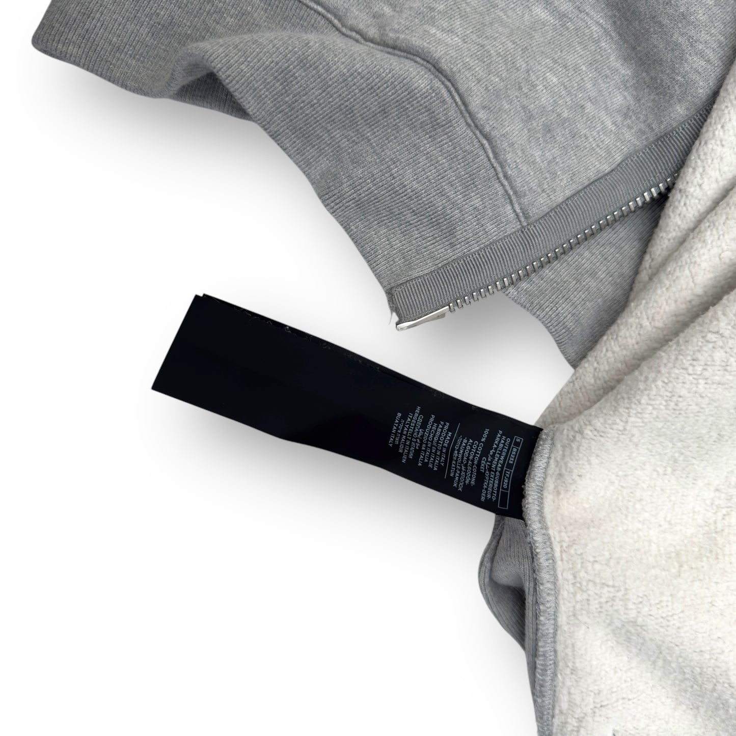 TOM FORD COTTON ZIP UP HOODIE GREY L