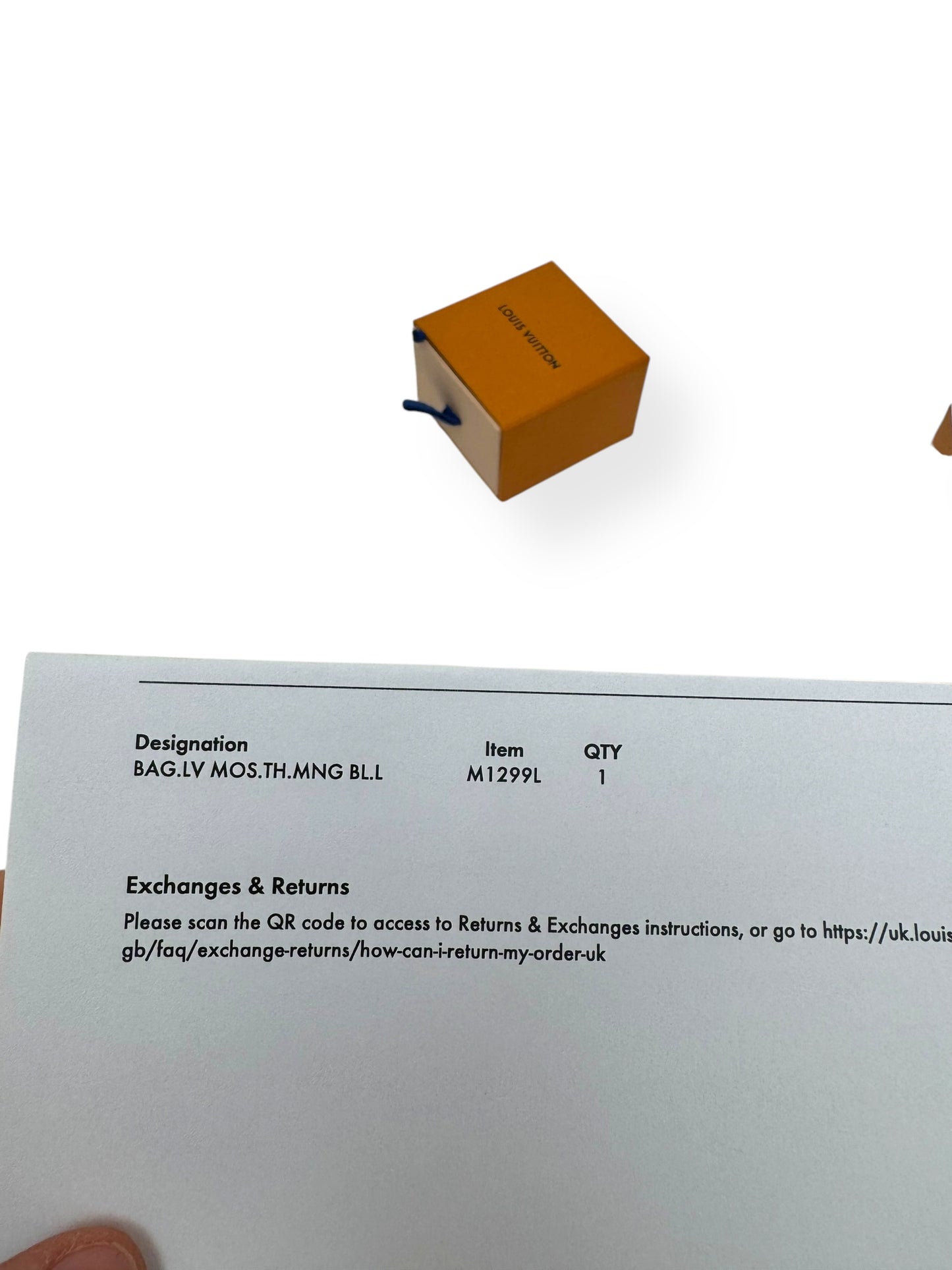 LOUIS VUITTON LV MOSAIC THIN RING SILVER / BLUE L