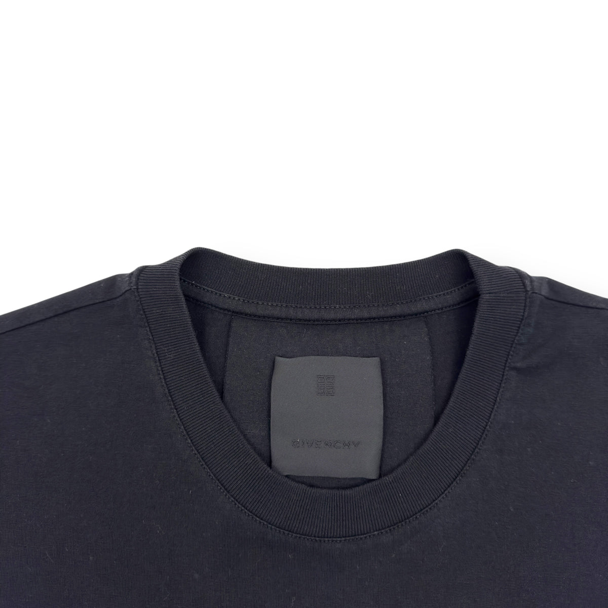 GIVENCHY LOGO EMBROIDERED T-SHIRT BLACK / WHITE L