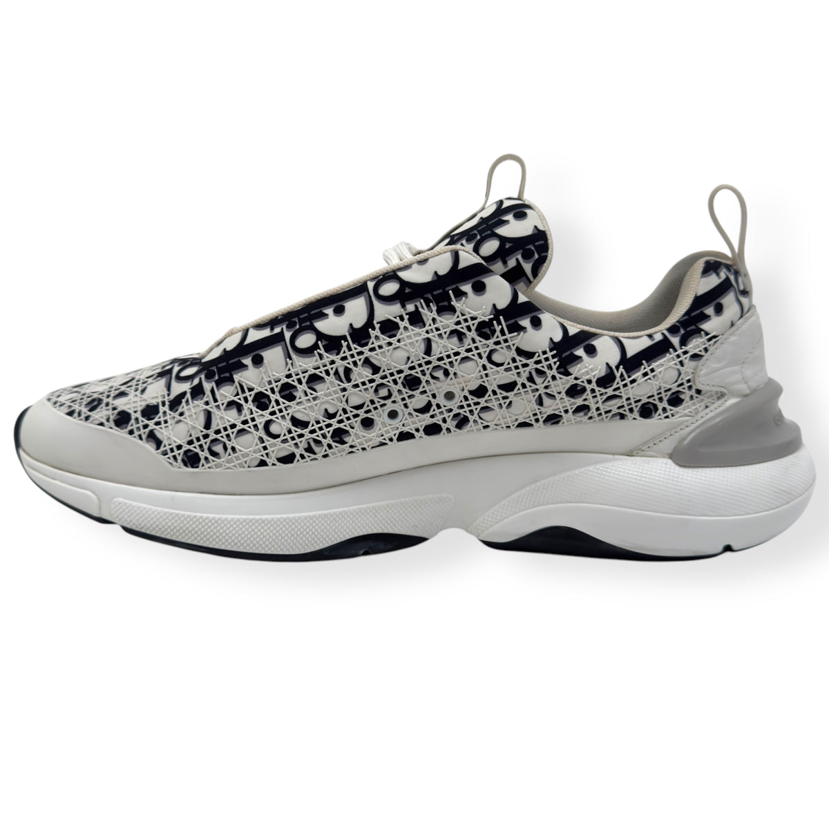 DIOR B24 OBLIQUE CANNAGE MOTIF SNEAKER WHITE / BLACK 43 / UK9