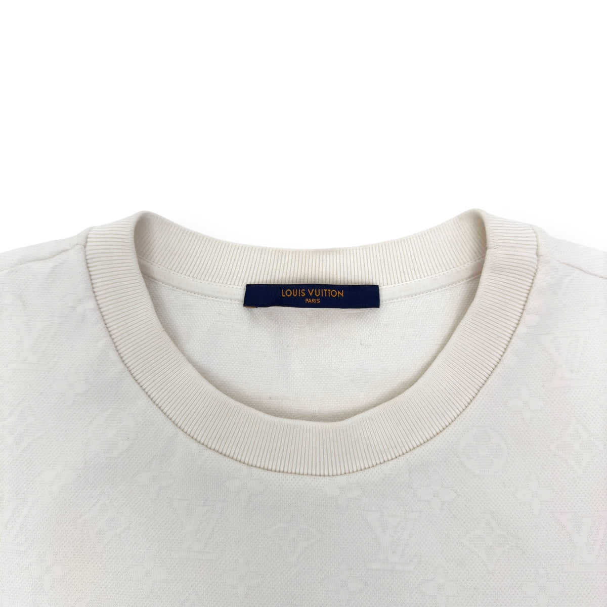 LOUIS VUITTON SIGNATURE 3D POCKET MONOGRAM T-SHIRT WHITE XXL