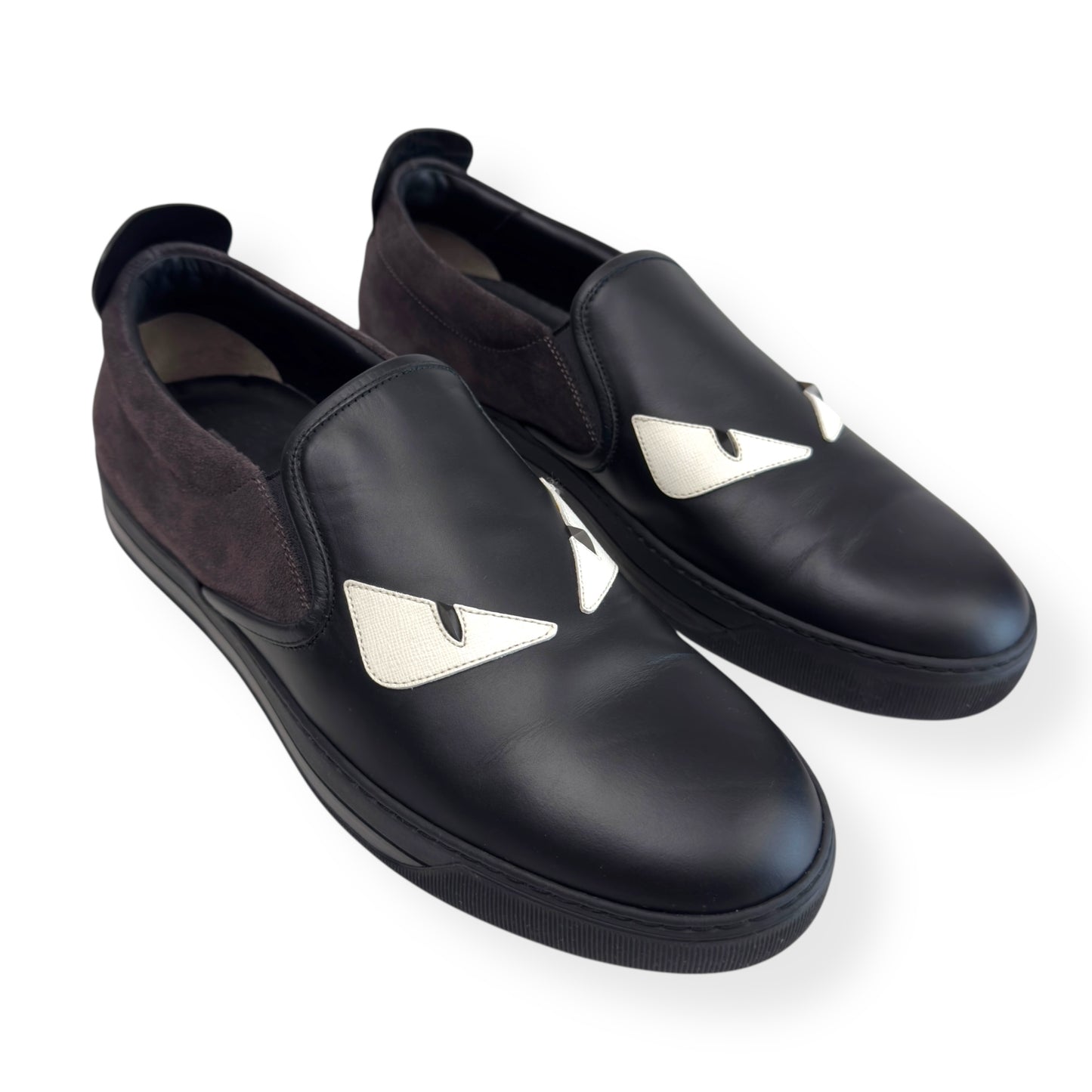 FENDI MONSTER SLIP ON SNEAKER BLACK / WHITE UK9