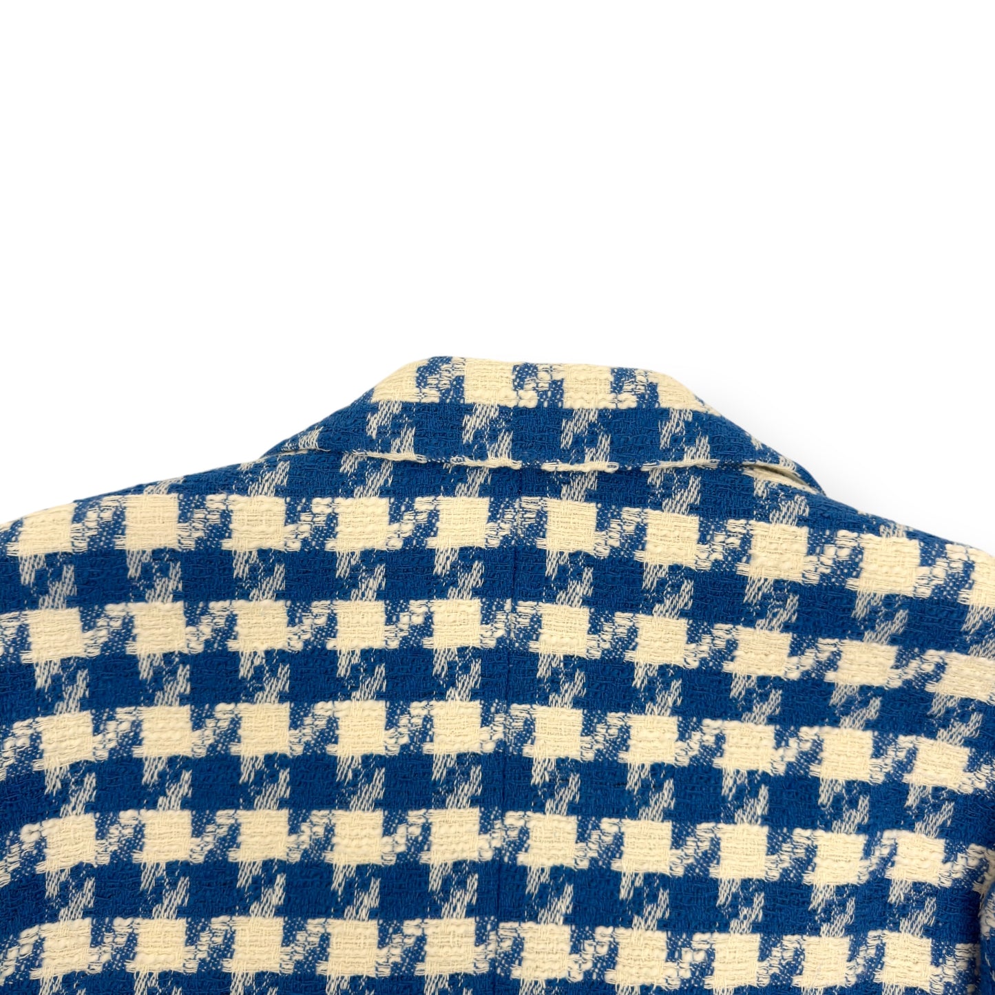 SANDRO PARIS WOMEN’S OVERSIZED SUIT JACKET BLUE / WHITE 42 / UK14