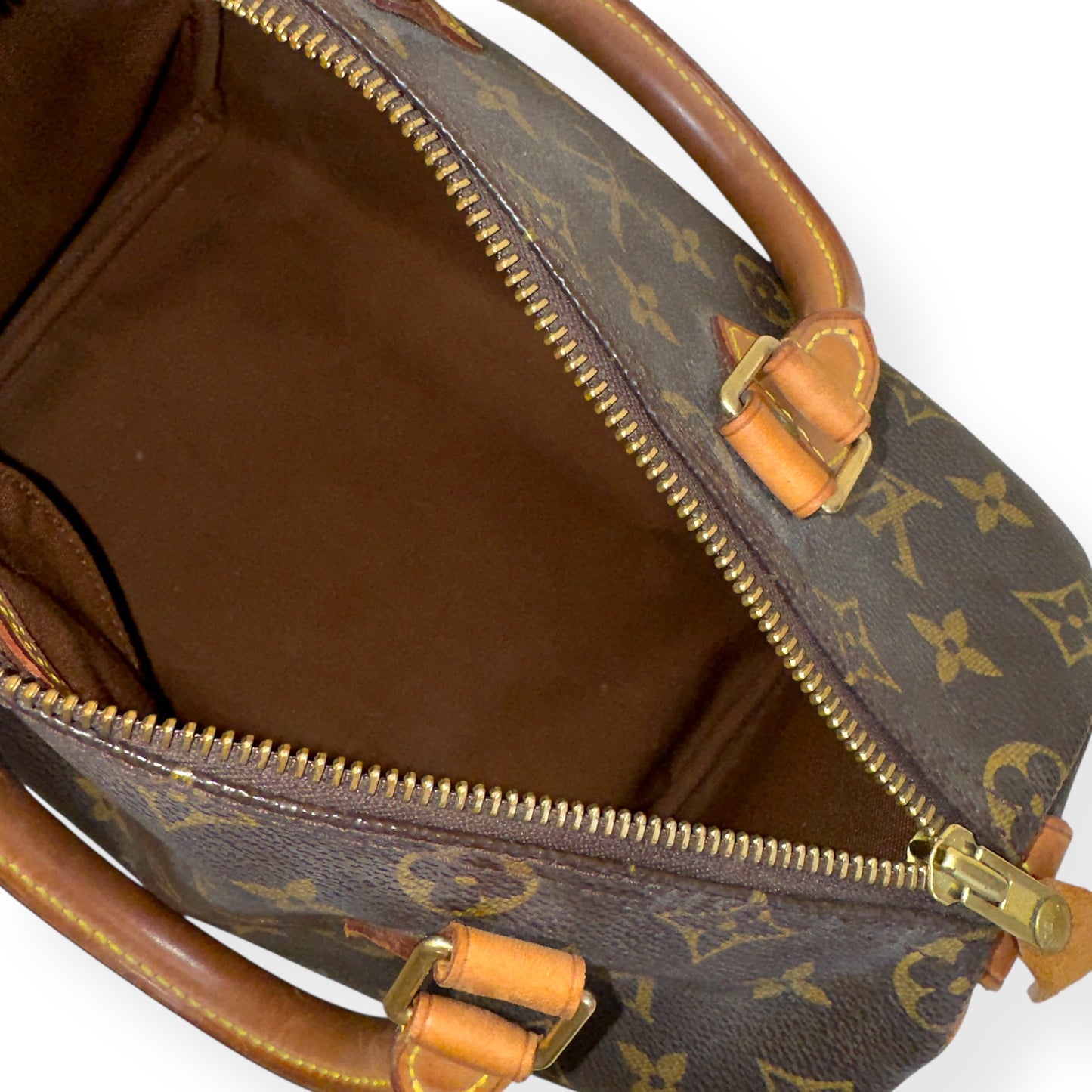 LOUIS VUITTON MONOGRAM SPEEDY 25 BAG BROWN