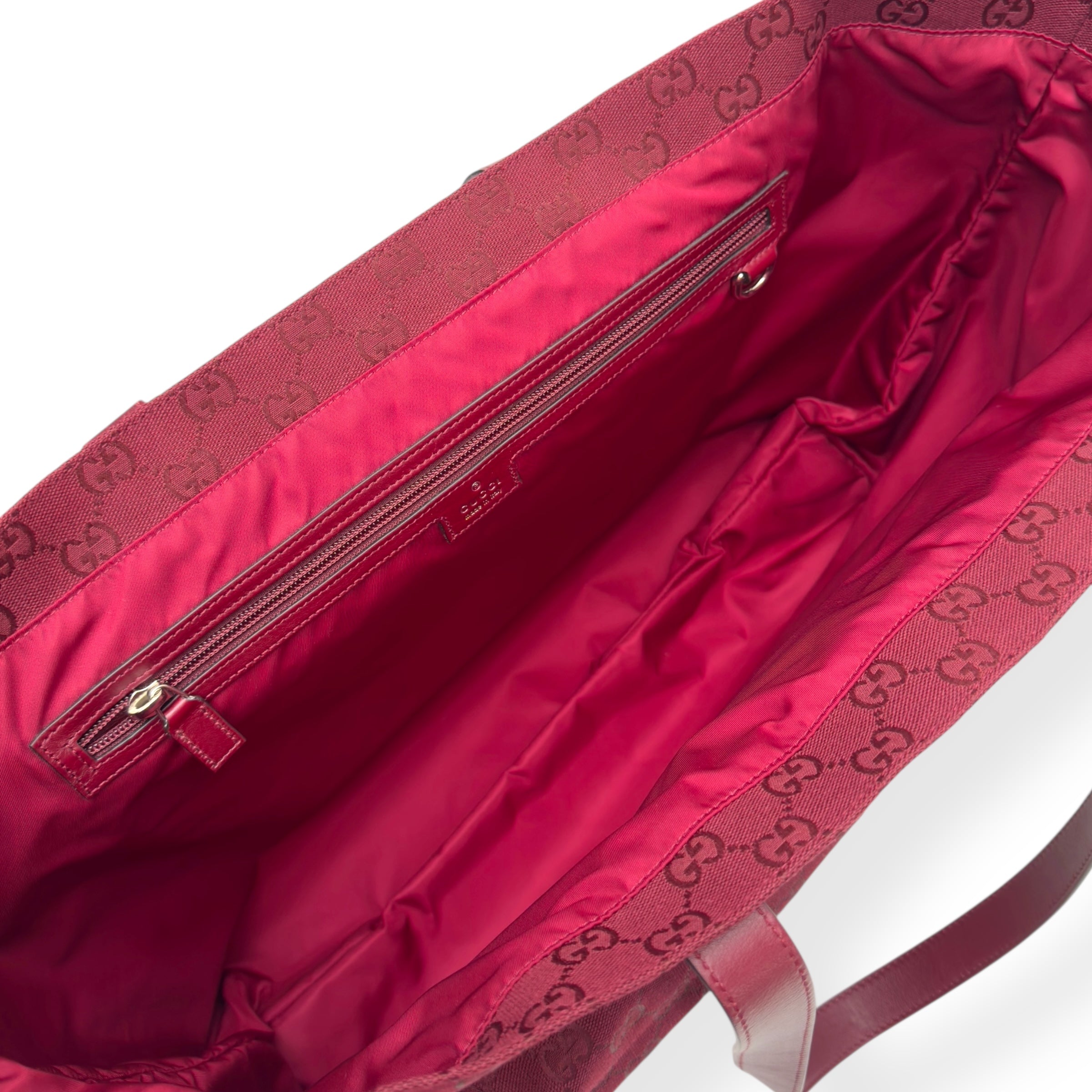 GUCCI GG TOTE BAG ANCORA RED L