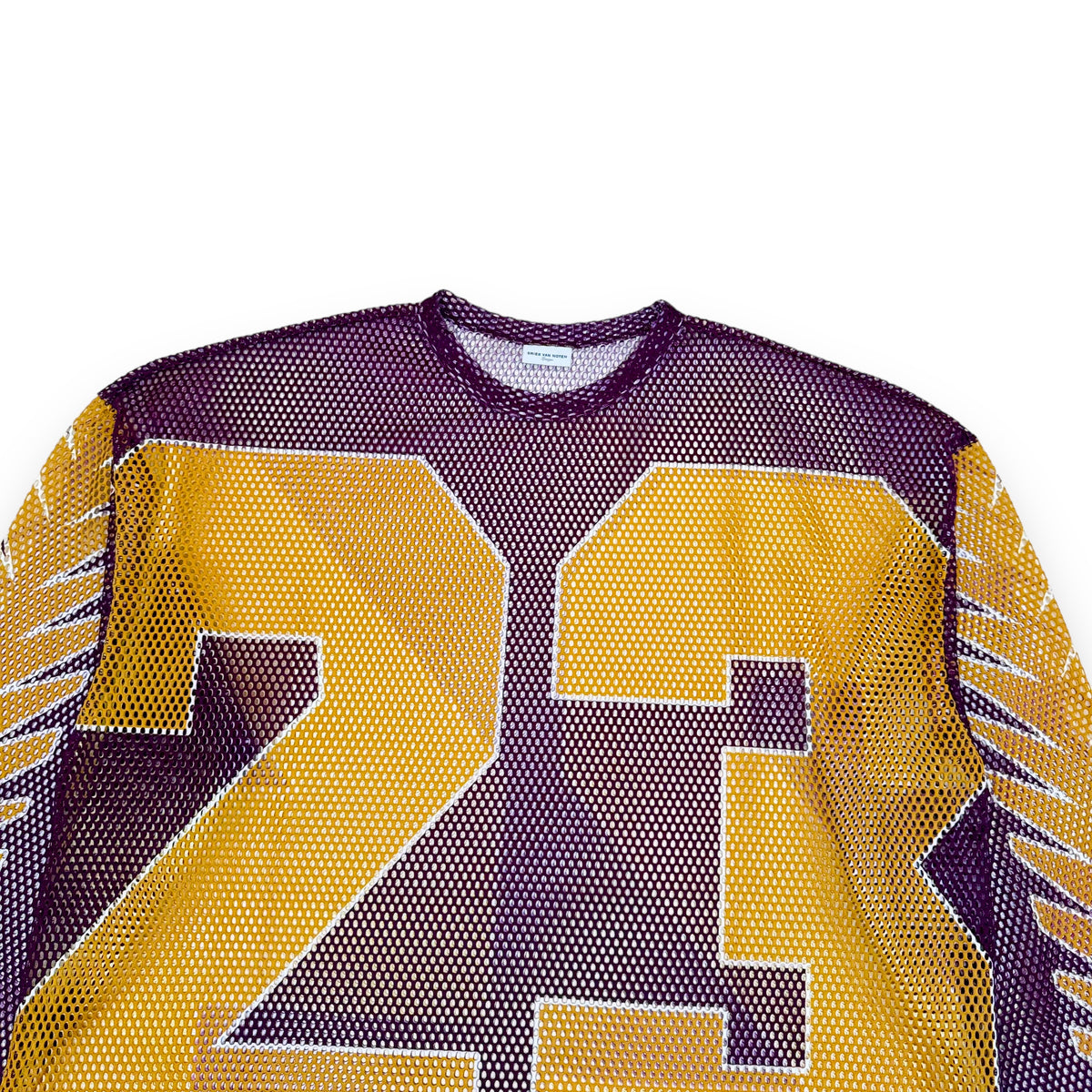 DRIES VAN NOTEN 23 OVERSIZED MESH SHIRT PURPLE L