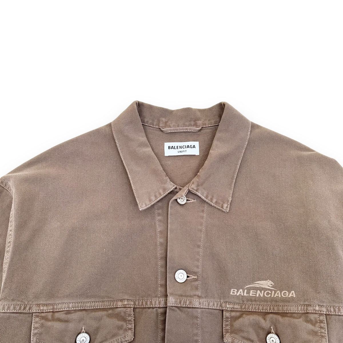 BALENCIAGA YEAR OF THE TIGER OVERSIZED DENIM JACKET OLIVE / KHAKI S