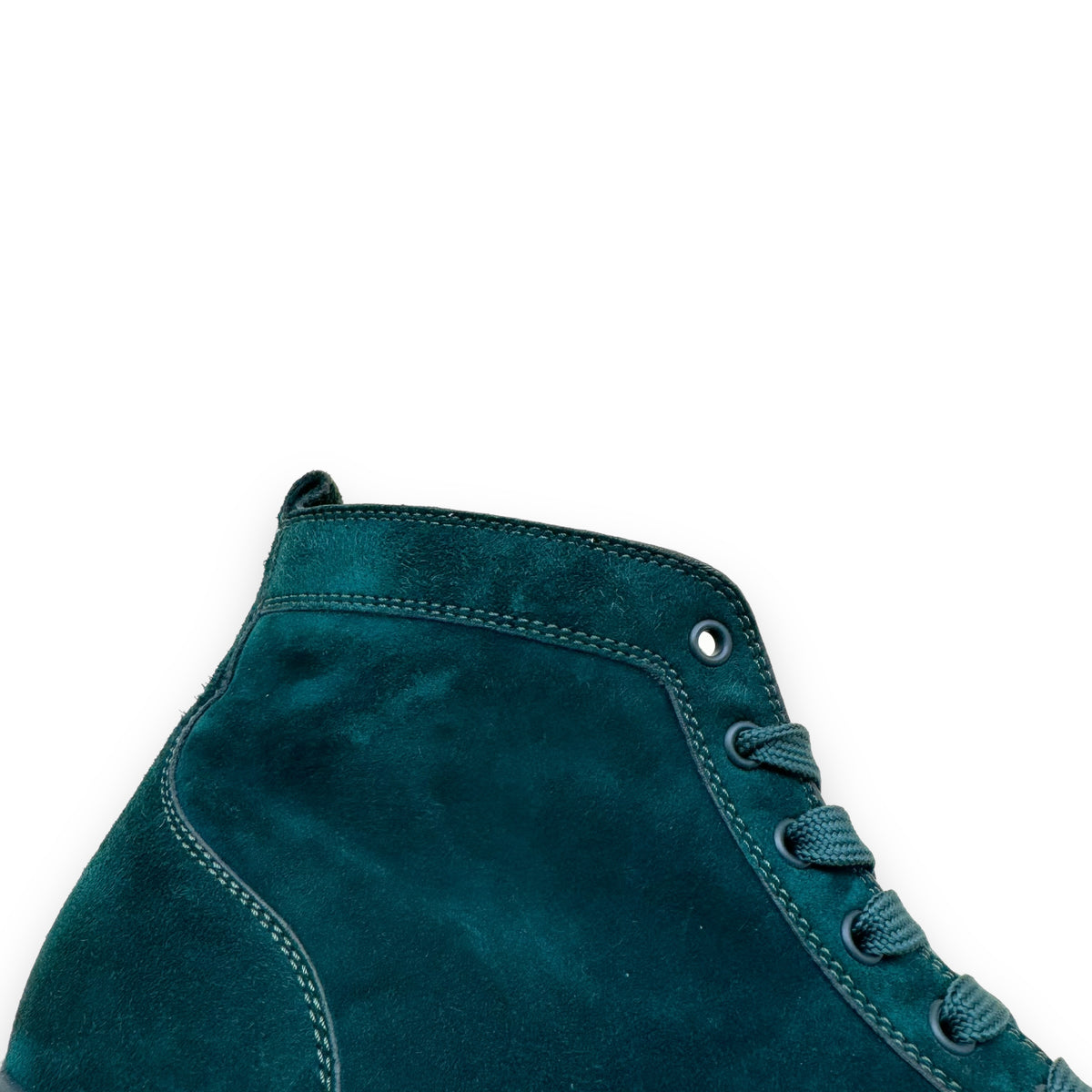 CHRISTIAN LOUBOUTIN LOU DEGRA SUEDE HIGH TOP SNEAKER GREEN UK8
