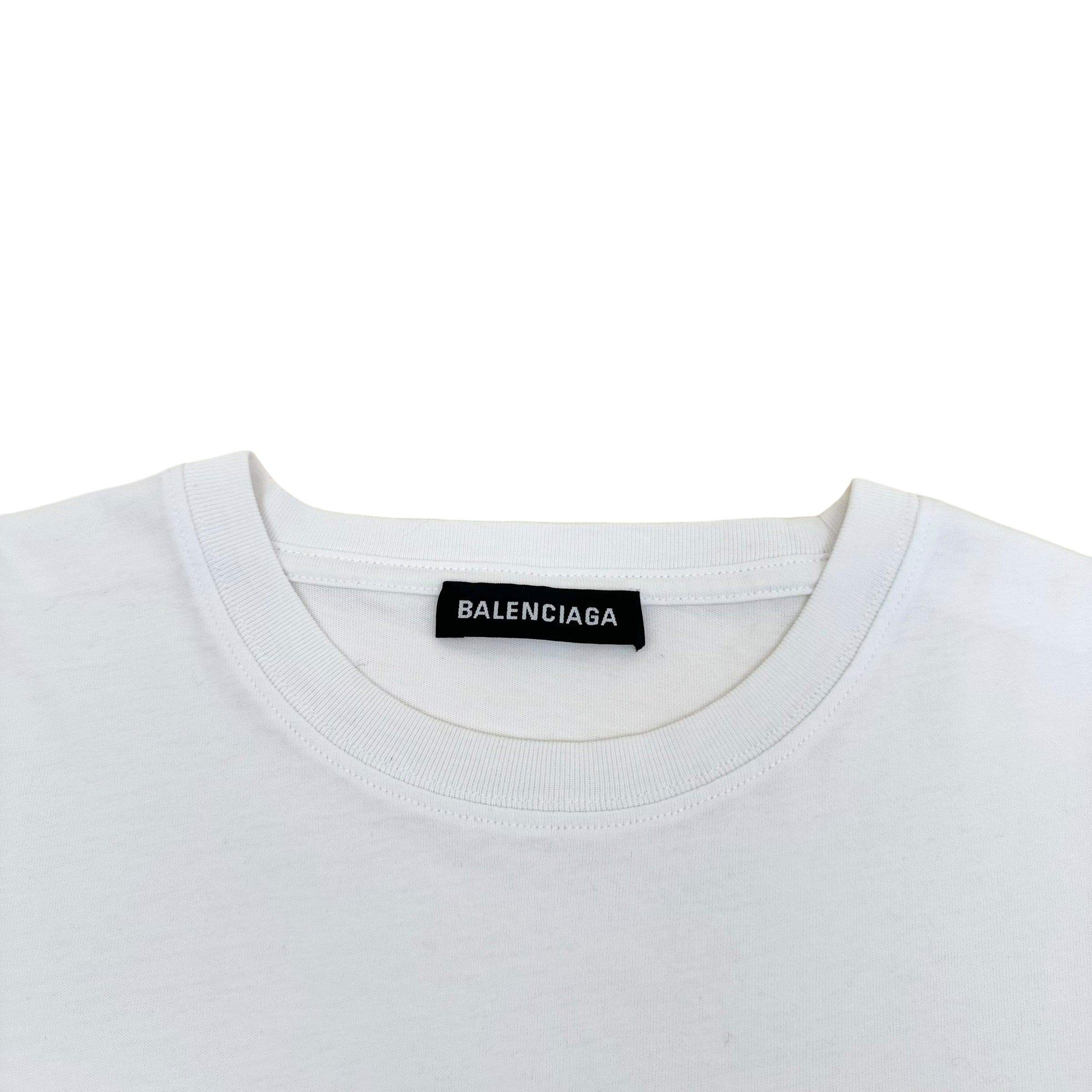 BALENCIAGA BB MODE COTTON T-SHIRT WHITE S