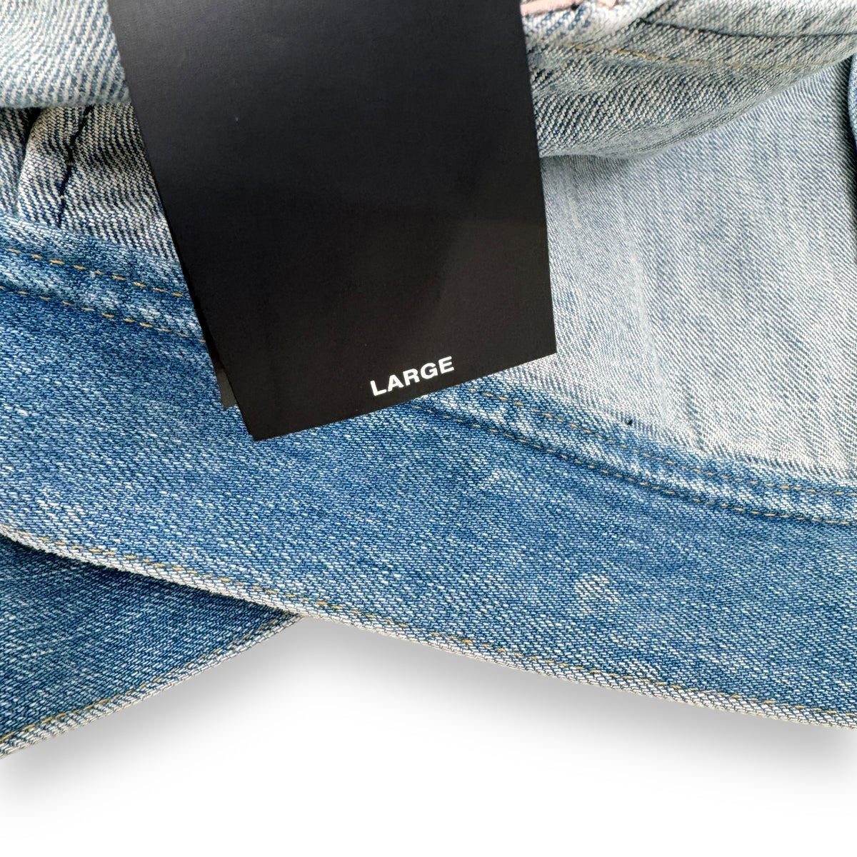 FEAR OF GOD ZIP-UP DENIM JACKET BLUE L