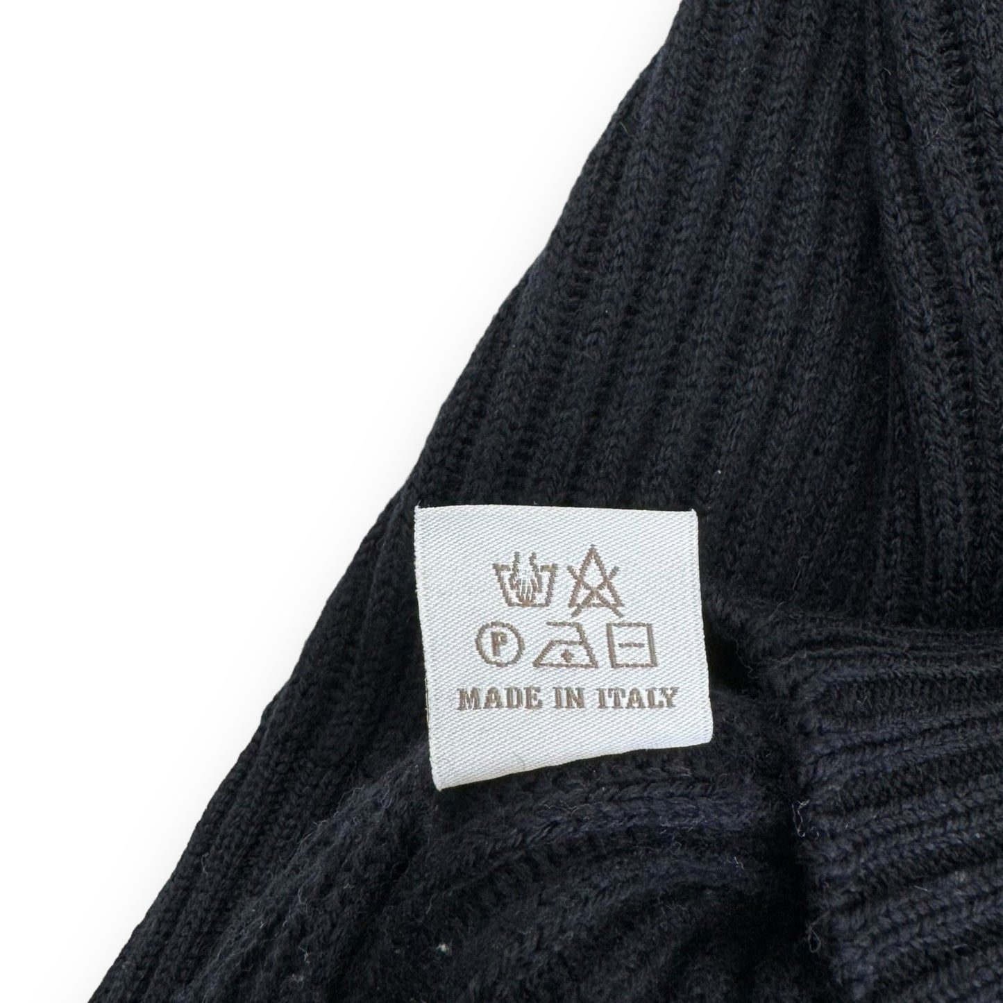 THOM SWEENEY MERINO WOOL RIBBED CREWNECK SWEATER NAVY M