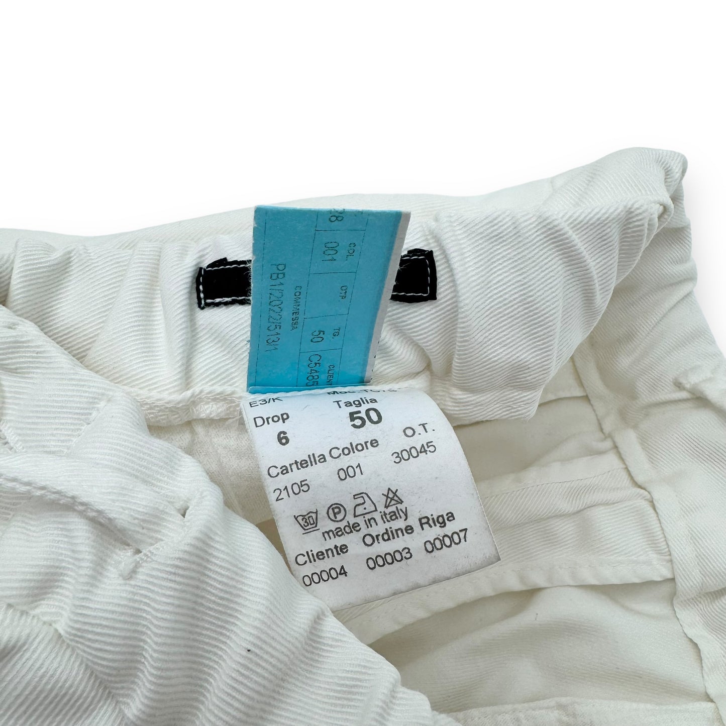 THOM SWEENEY COTTON-BLEND DRAWSTRING TROUSERS WHITE L