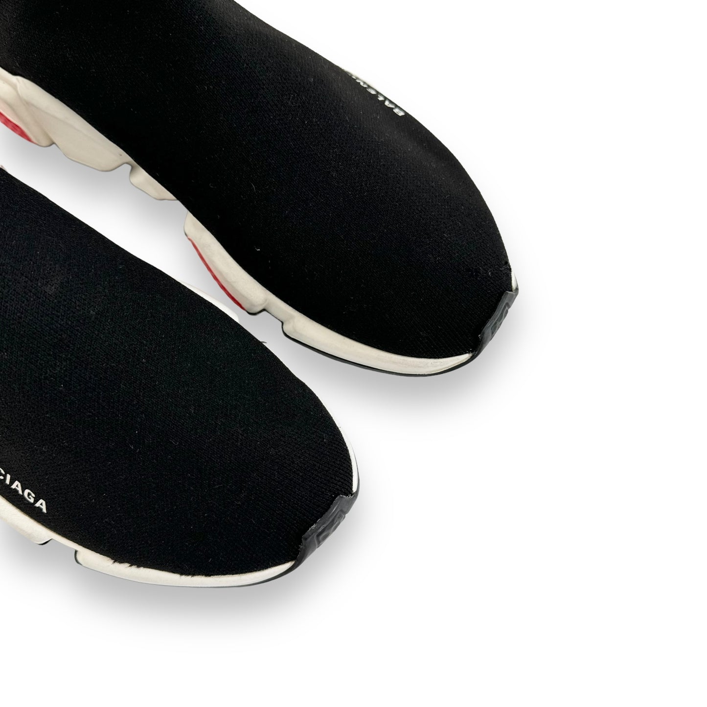 BALENCIAGA SPEED SNEAKER BLACK / WHITE / RED UK8