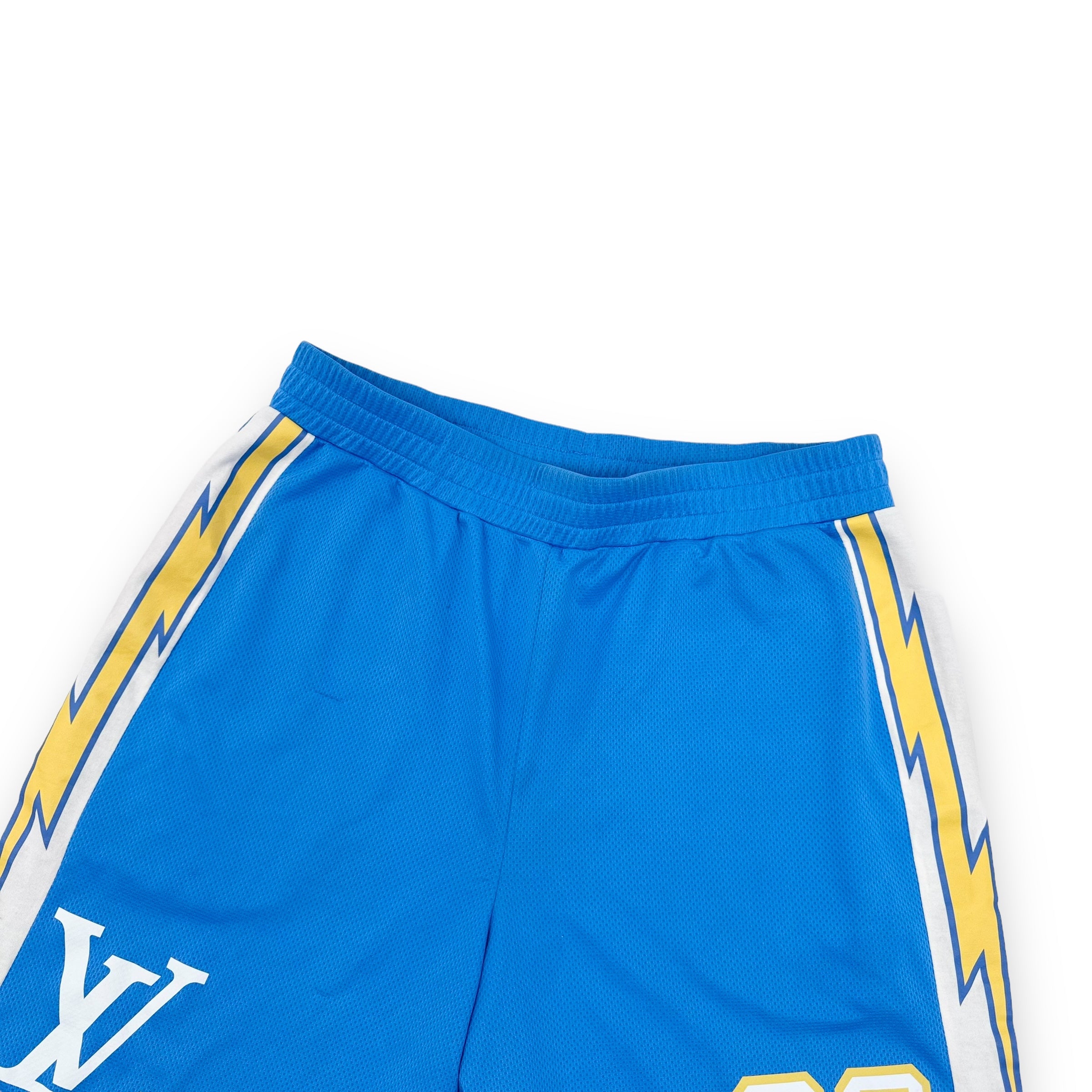 LOUIS VUITTON SPORT JERSEY WITH PATCH SHORTS BLUE L