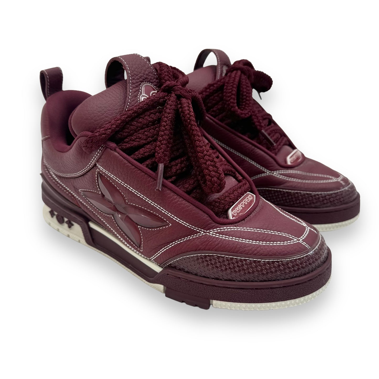 LOUIS VUITTON LV SKATE SNEAKER BORDEAUX RED UK7