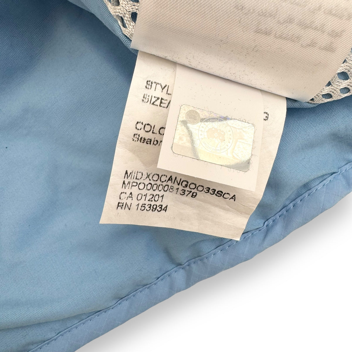 CANADA GOOSE & NBA X UNION BREDA LINER JACKET BABY BLUE M