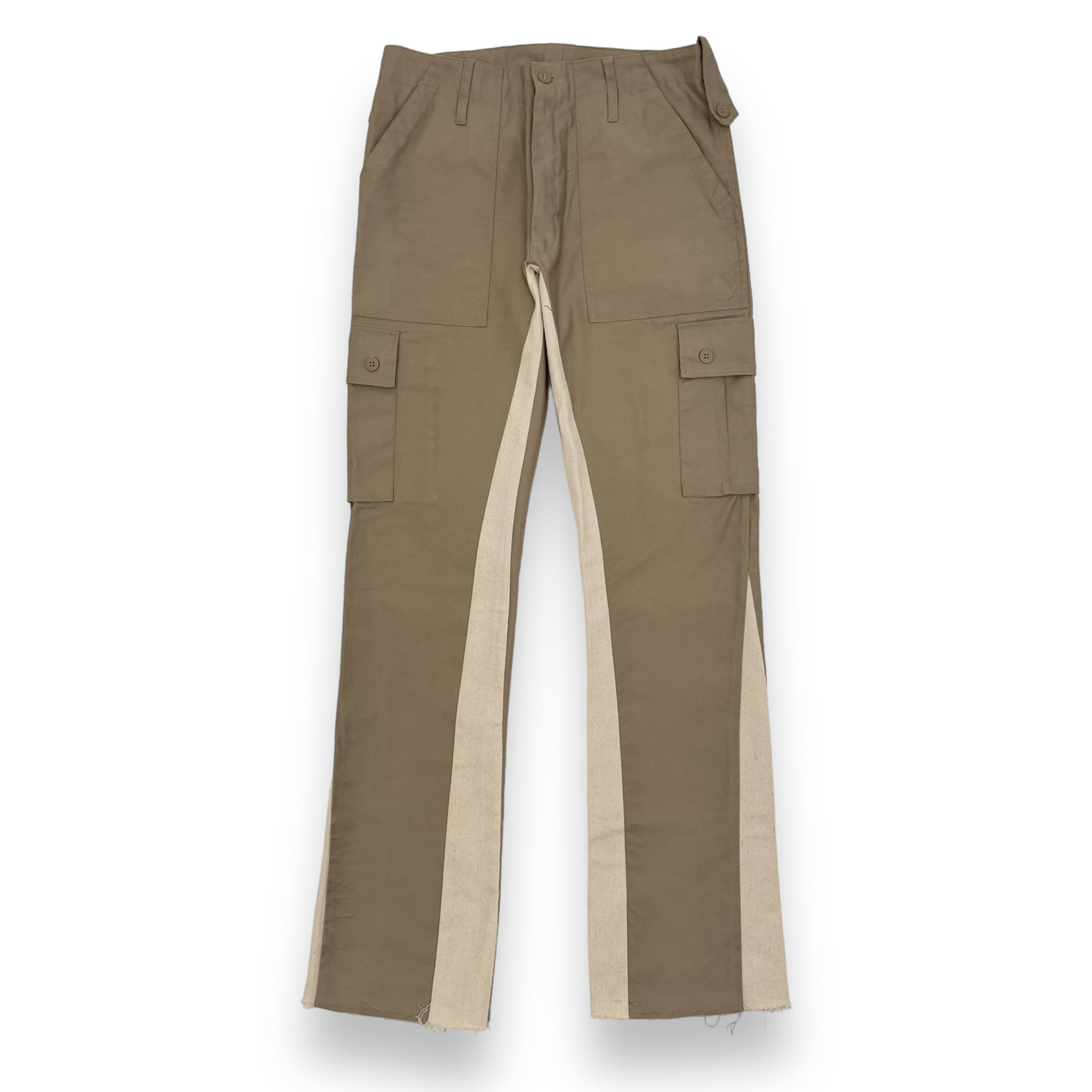 JEANIUS BAR ATELIER FLARED TROUSERS BEIGE 34W
