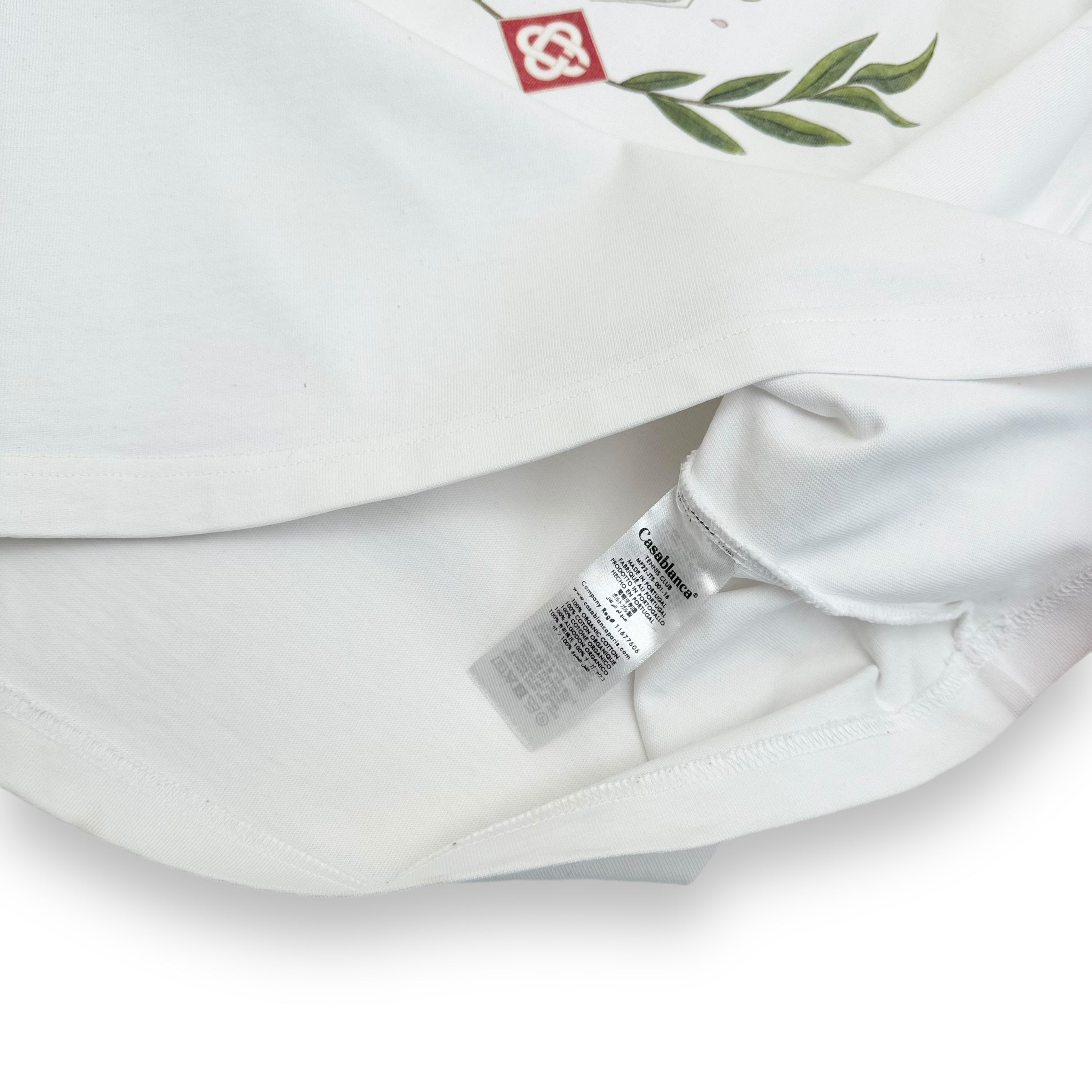 CASABLANCA TENNIS T-SHIRT WHITE XL