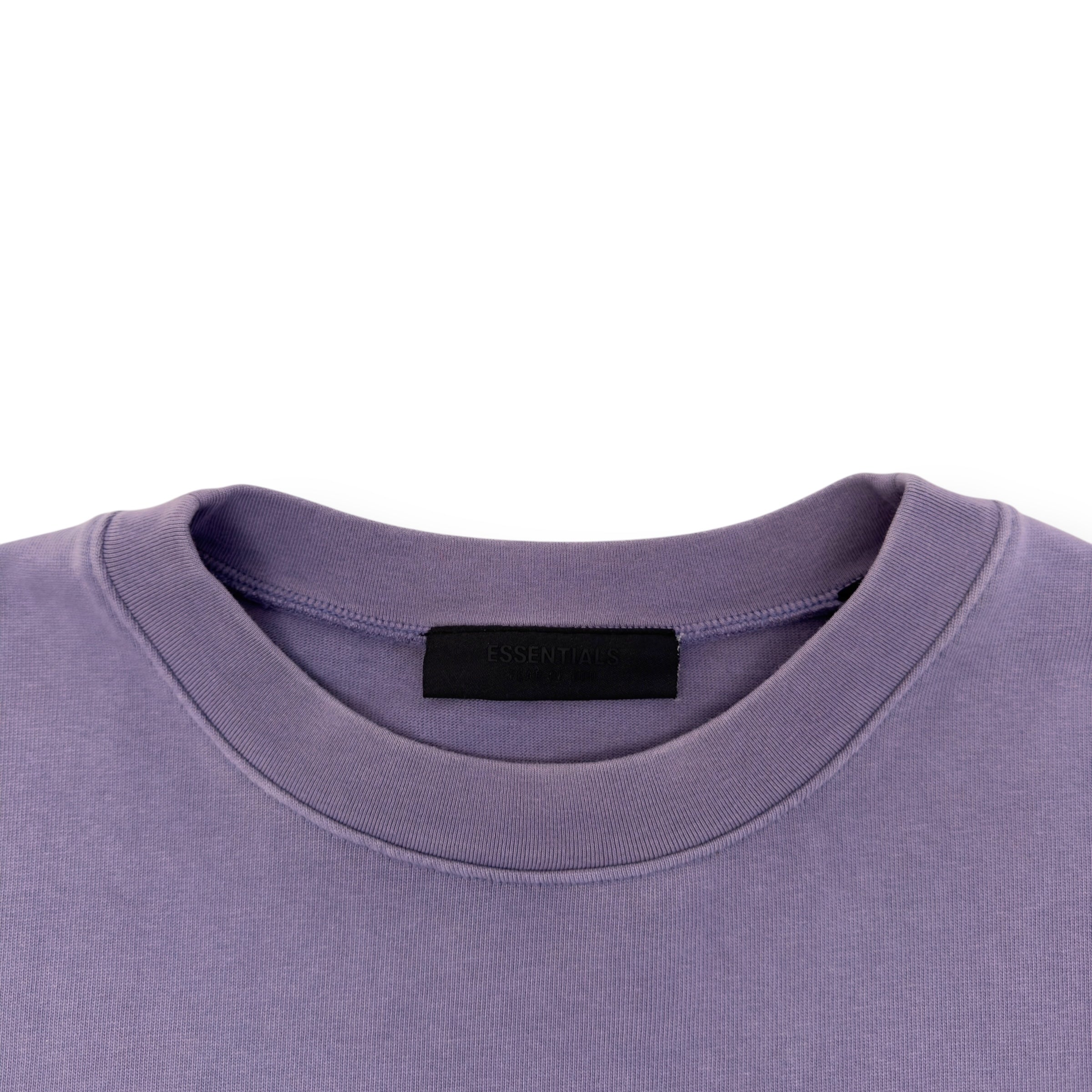 FEAR OF GOD ESSENTIALS OVERSIZED CREWNECK T-SHIRT PURPLE / YELLOW L