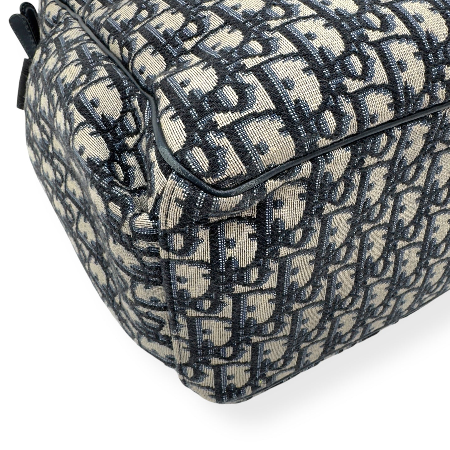 CHRISTIAN DIOR OBLIQUE JACQUARD CHANGING BAG BLACK / BEIGE L