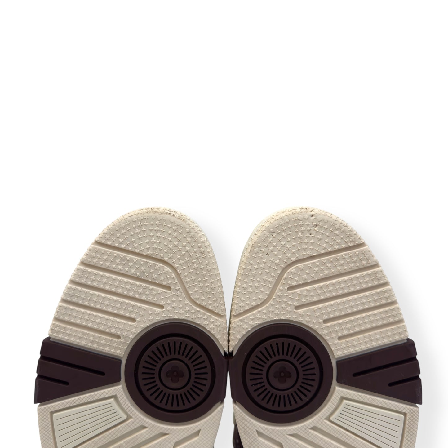 LOUIS VUITTON X TYLER THE CREATOR LV TRAINER MOCHA BROWN / BEIGE UK10