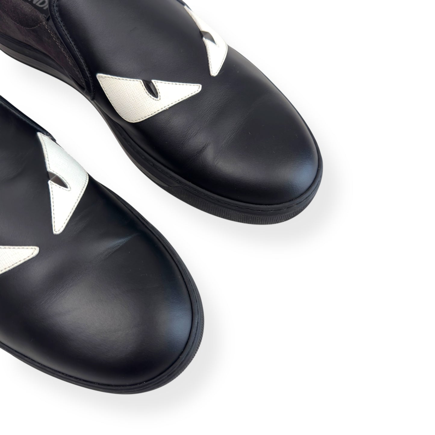 FENDI MONSTER SLIP ON SNEAKER BLACK / WHITE UK9