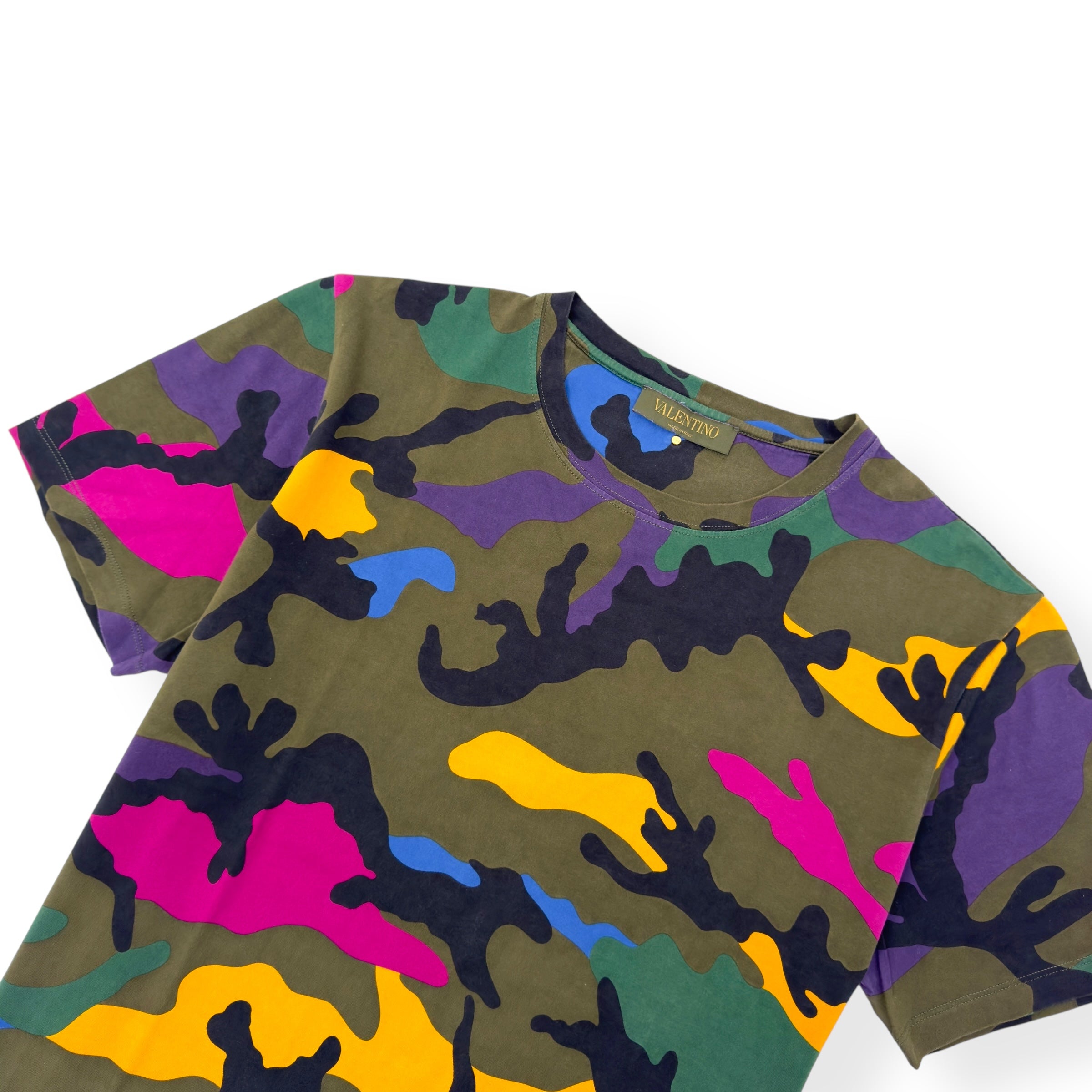 VALENTINO CAMOUFLAGE T-SHIRT MULTICOLOURED M