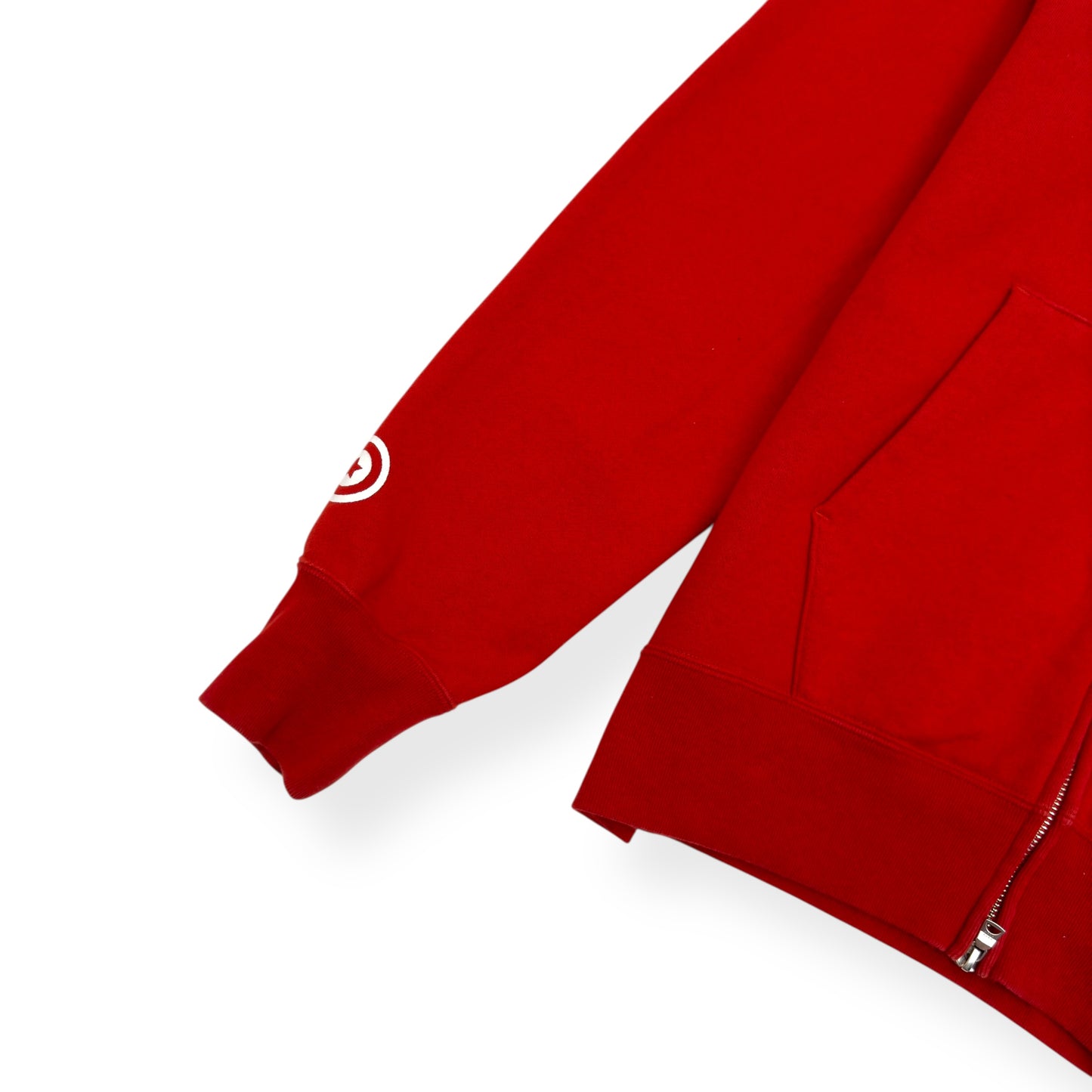 A BATHING APE SHARK FULL ZIP HOODIE RED L