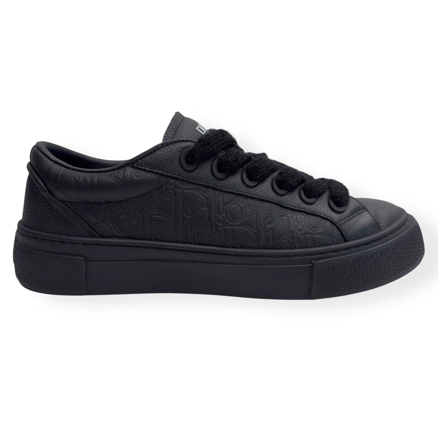 DIOR B33 LEATHER LOW TOP SNEAKER BLACK 44 / UK10