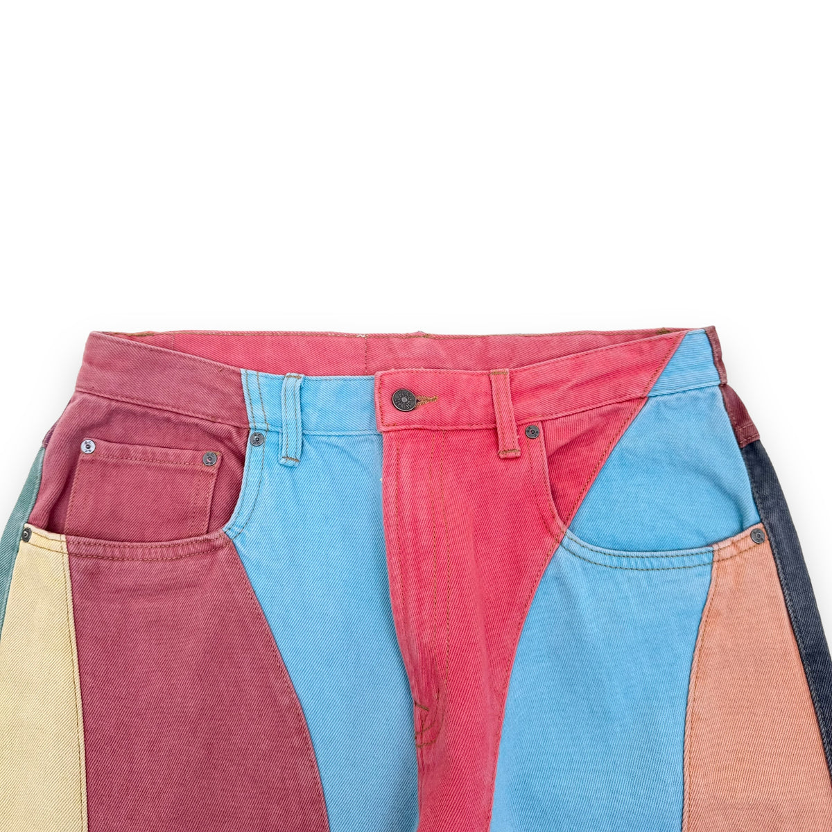 GLASS CYPRESS WIDE FIT WESTERN DENIM JEANS MULTICOLOURED 34”