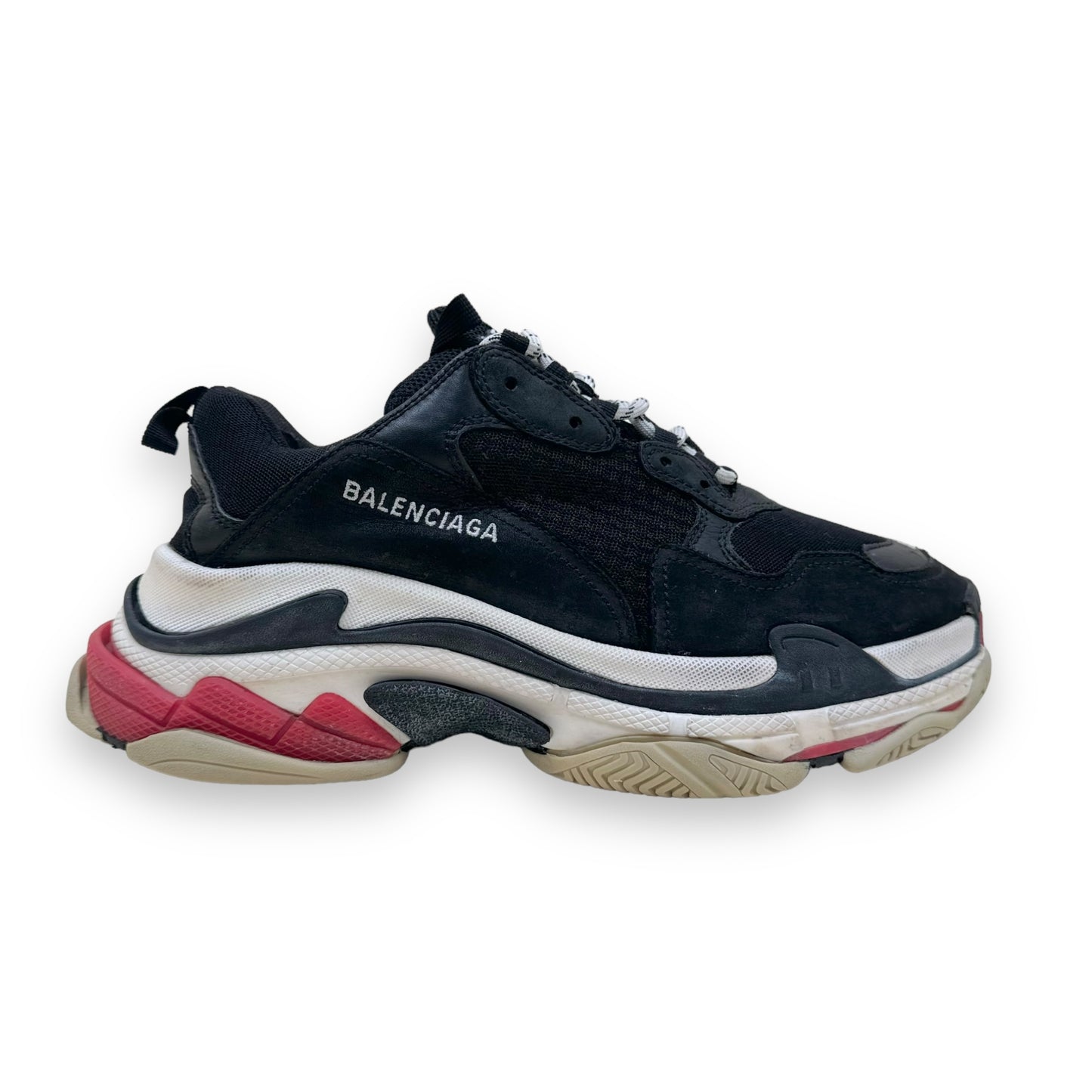 BALENCIAGA TRIPLE S SNEAKER WHITE / BLACK / RED UK8