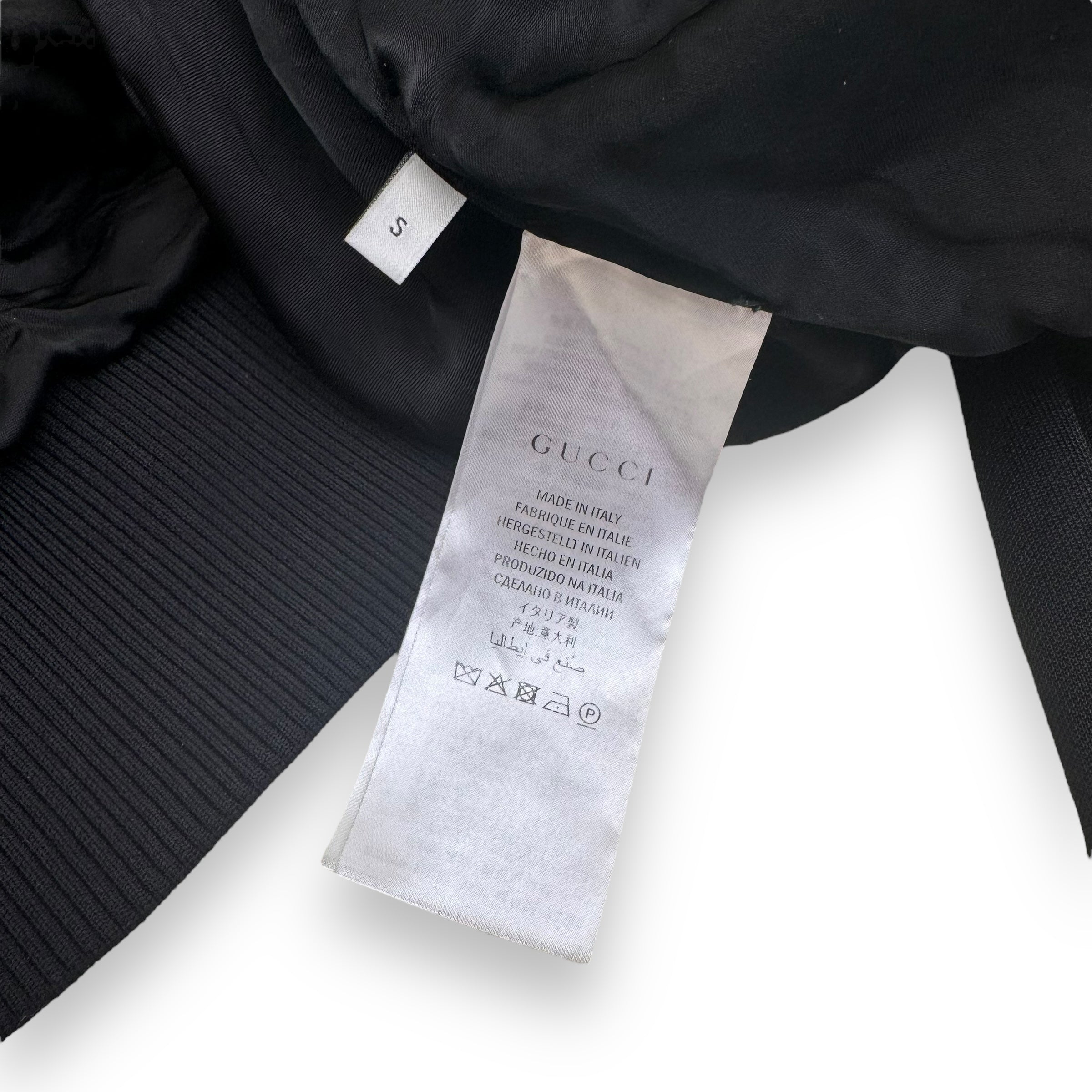 GUCCI ZIP-UP TRACK JACKET BLACK S