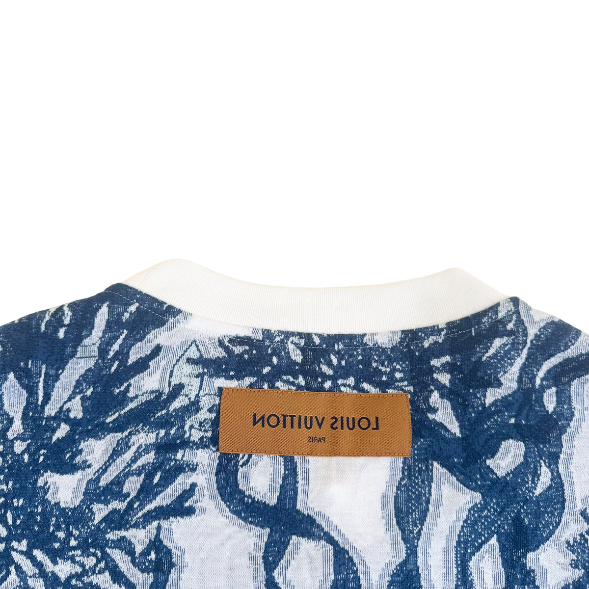 LOUIS VUITTON GRAPHIC COTTON SHORT-SLEEVE T-SHIRT LUXURY BLUE L
