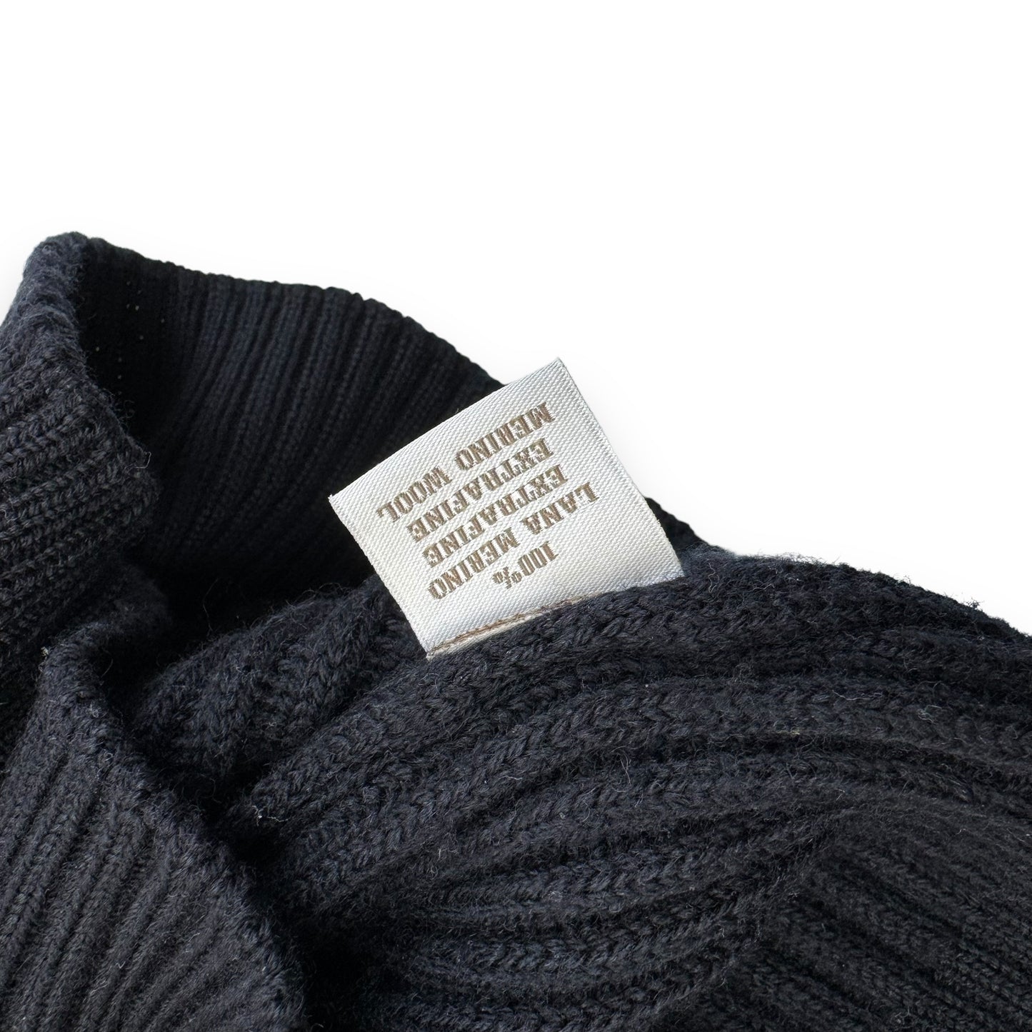 THOM SWEENEY MERINO WOOL RIBBED CREWNECK SWEATER NAVY M