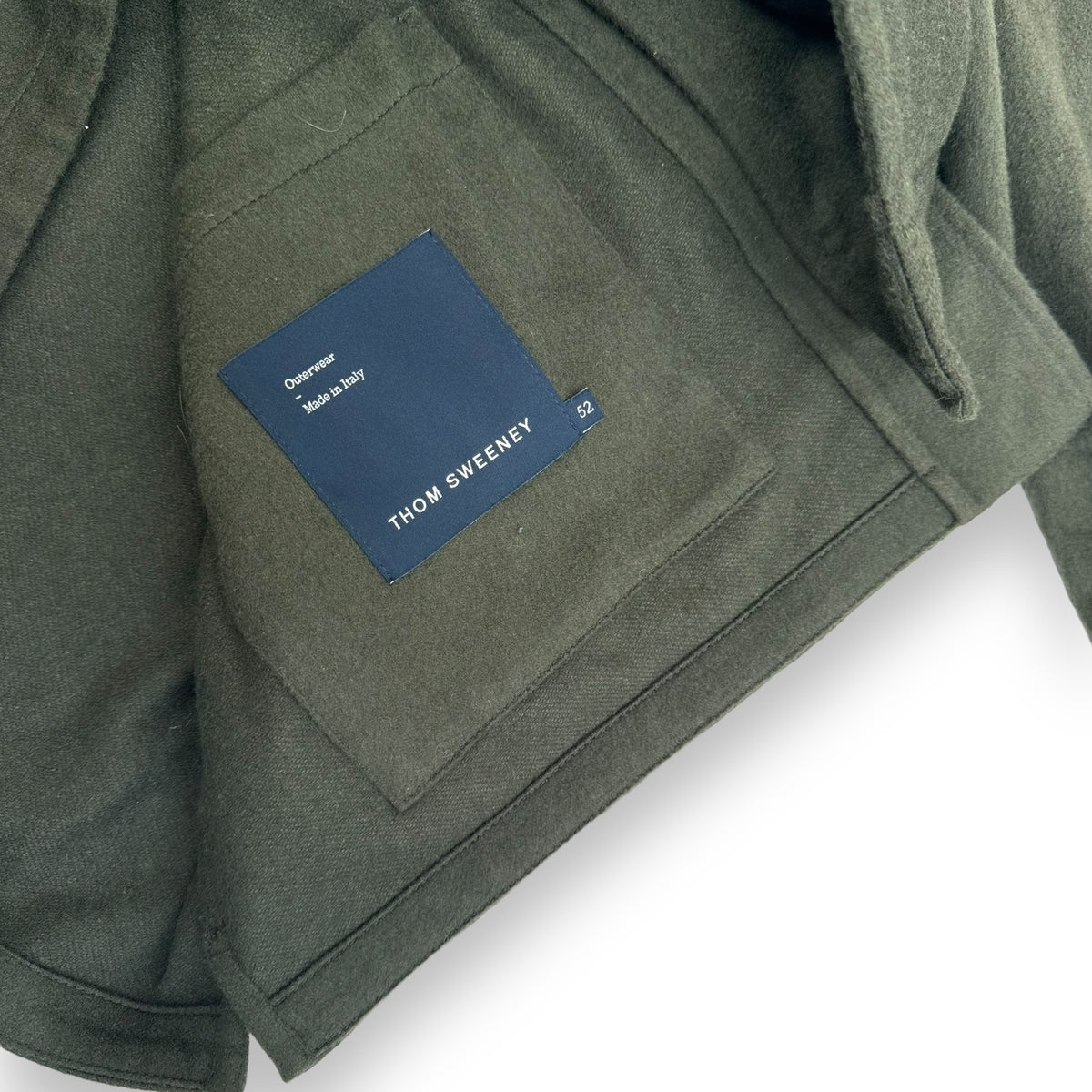 THOM SWEENEY CASHMERE FLANNEL JACKET KHAKI L